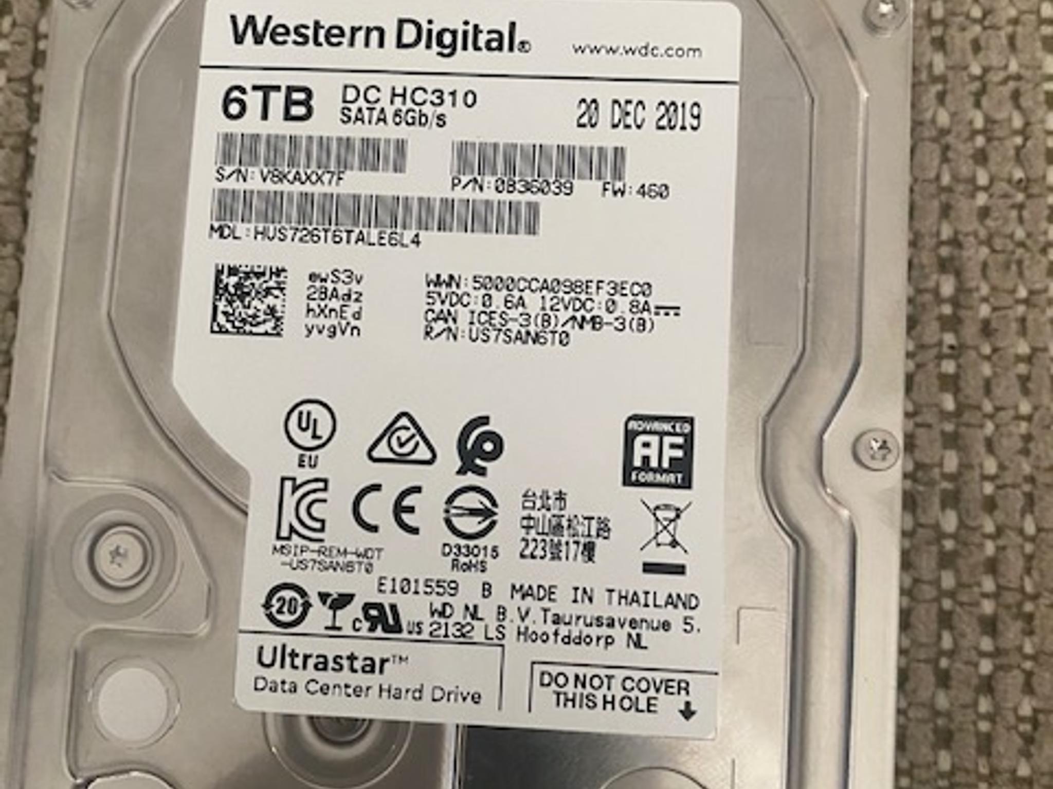 Western Digital 6TB Ultrastar DC HC310