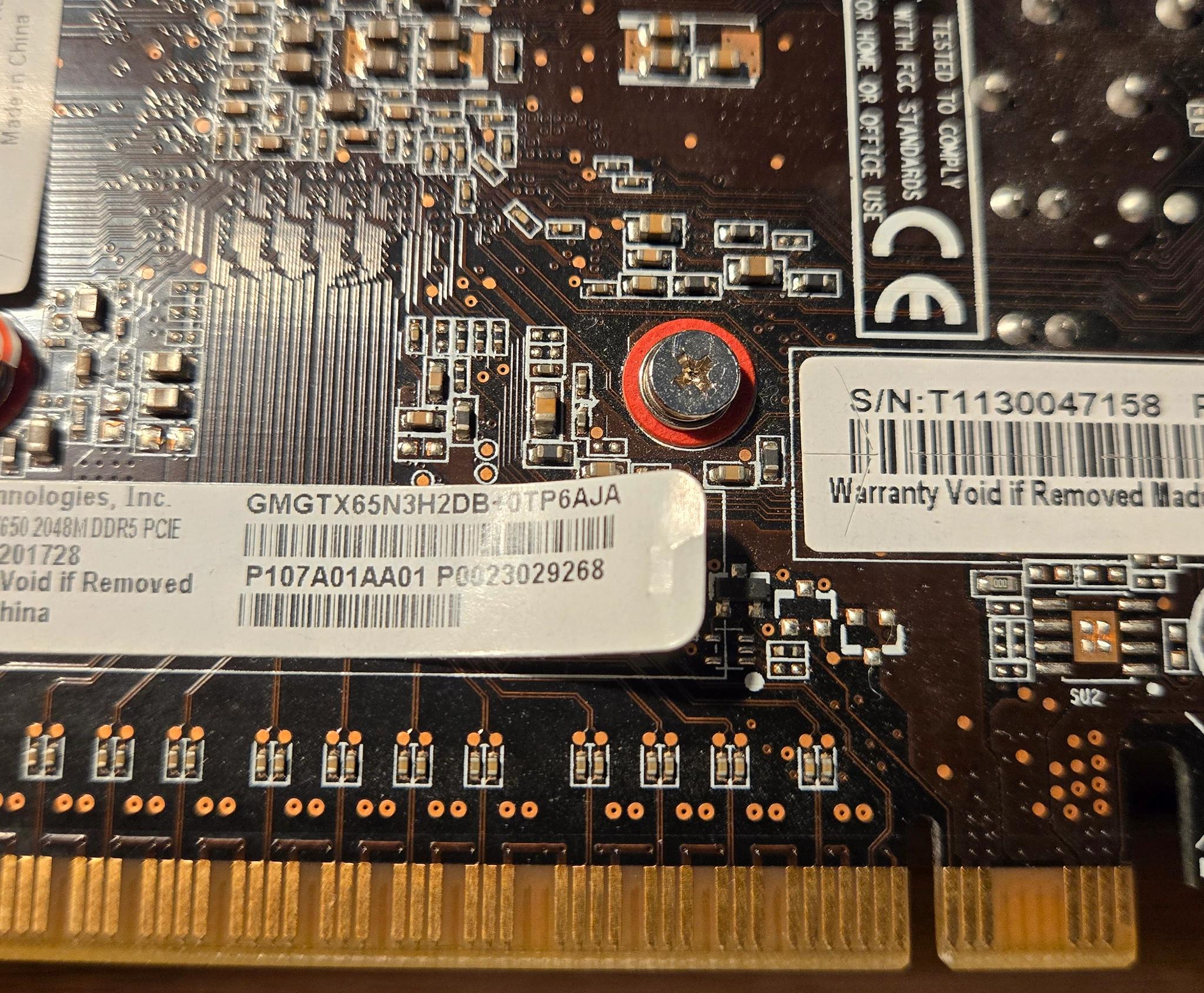 USED PNY GTX 650 2GB Graphics Card