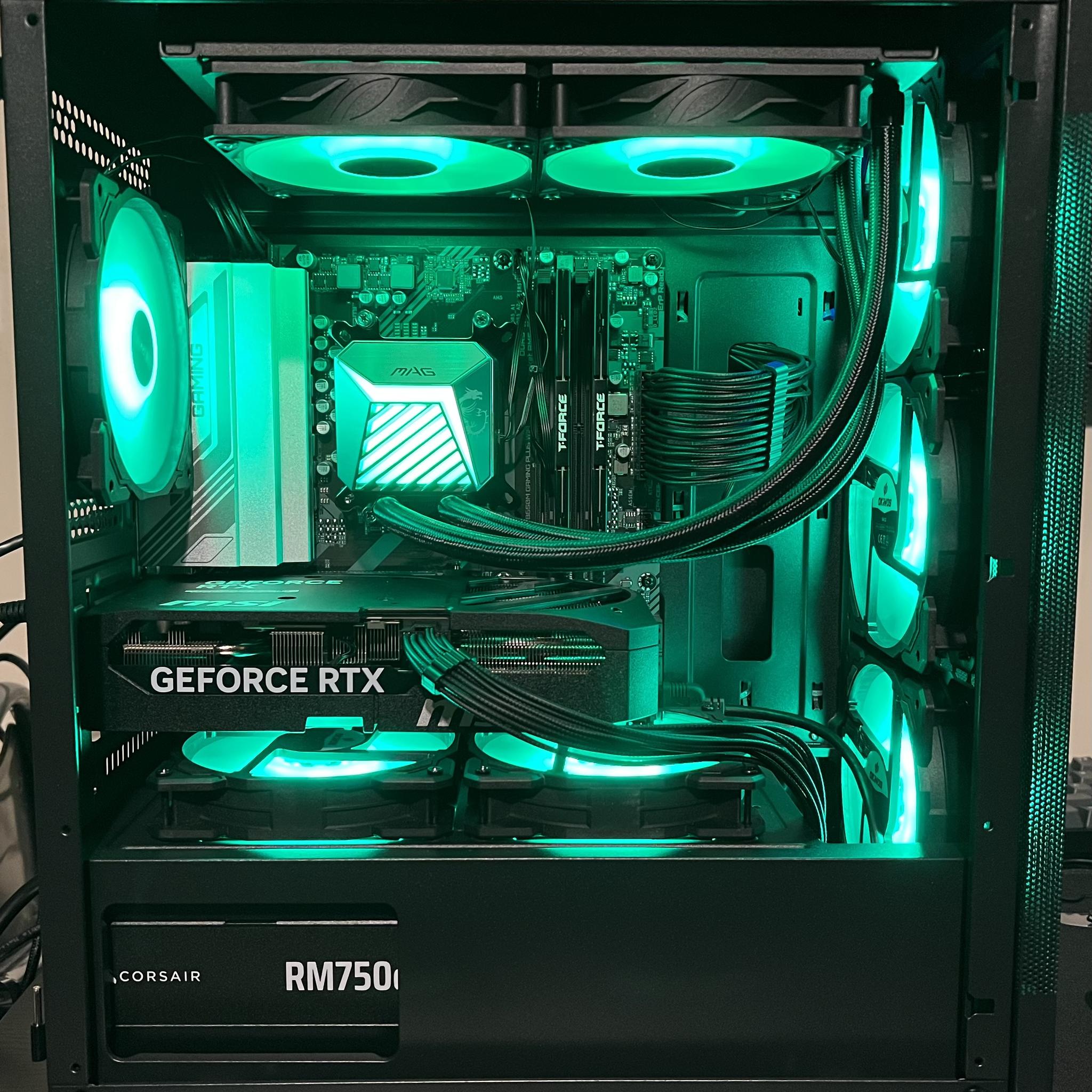 *Team Green 2.0* - Ryzen 5 9600x 32 GB DDR5 B650 MB RTX 5070 1.25 TB NVME SSD ARGB fans ALL NE...