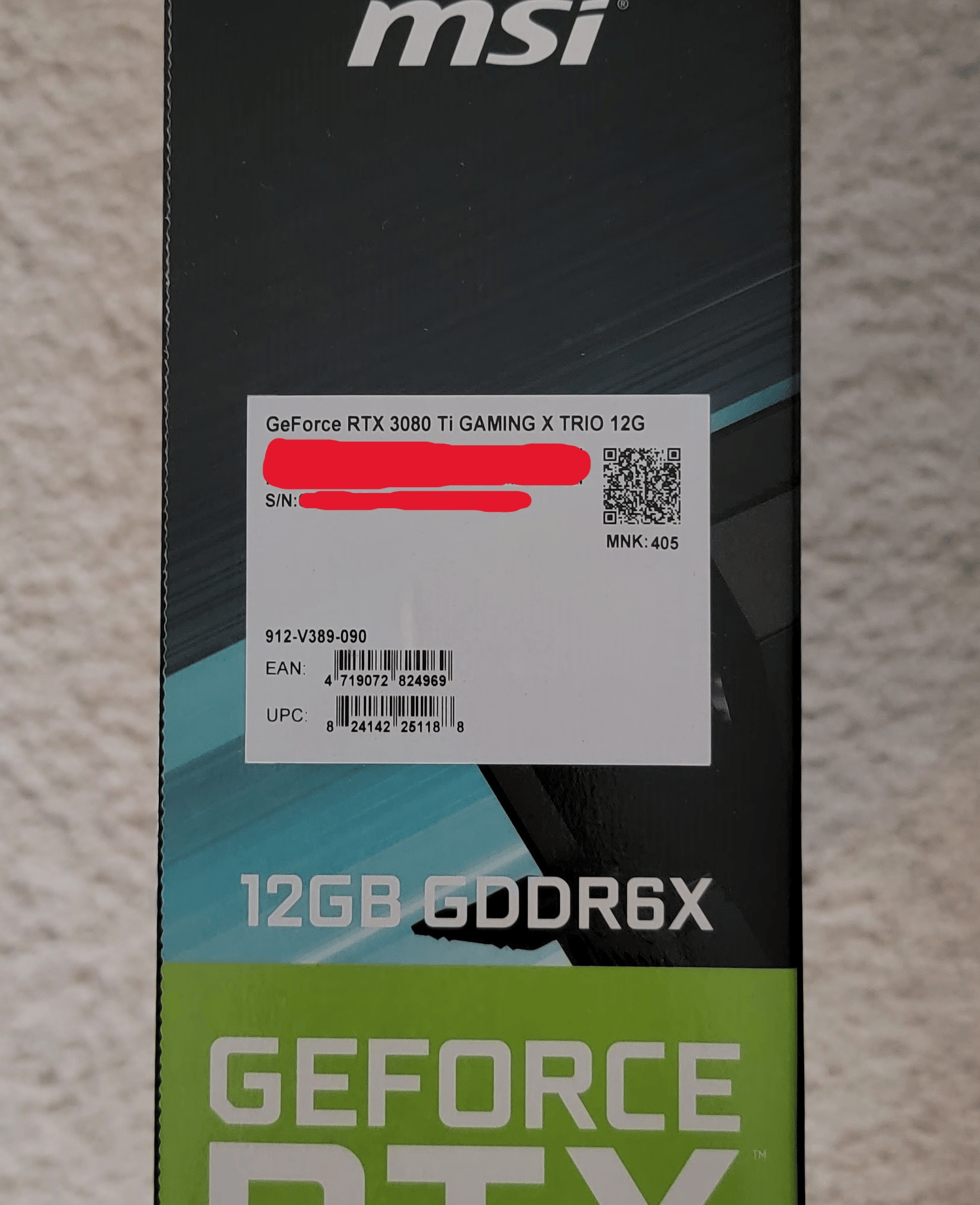 MSI RTX 3080 TI Gaming X Trio 12GB GDDR6X LHR Like New With Original Box