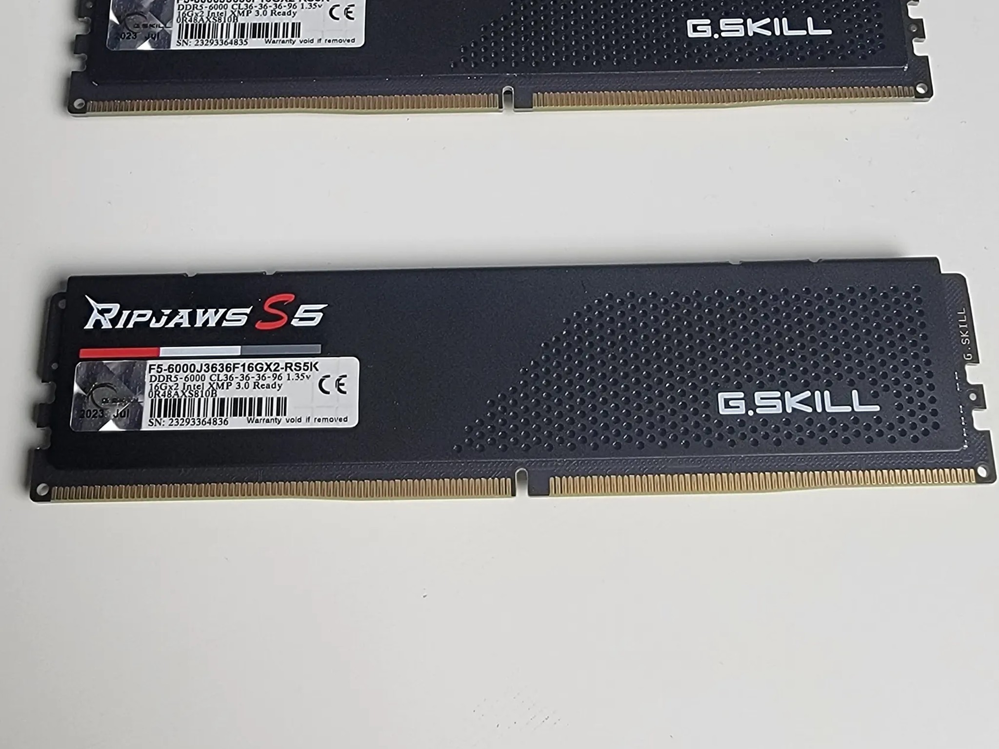 G.Skill Ripjaws S5 32GB (2 x 16GB) DDR5-6000 XMP 3.0