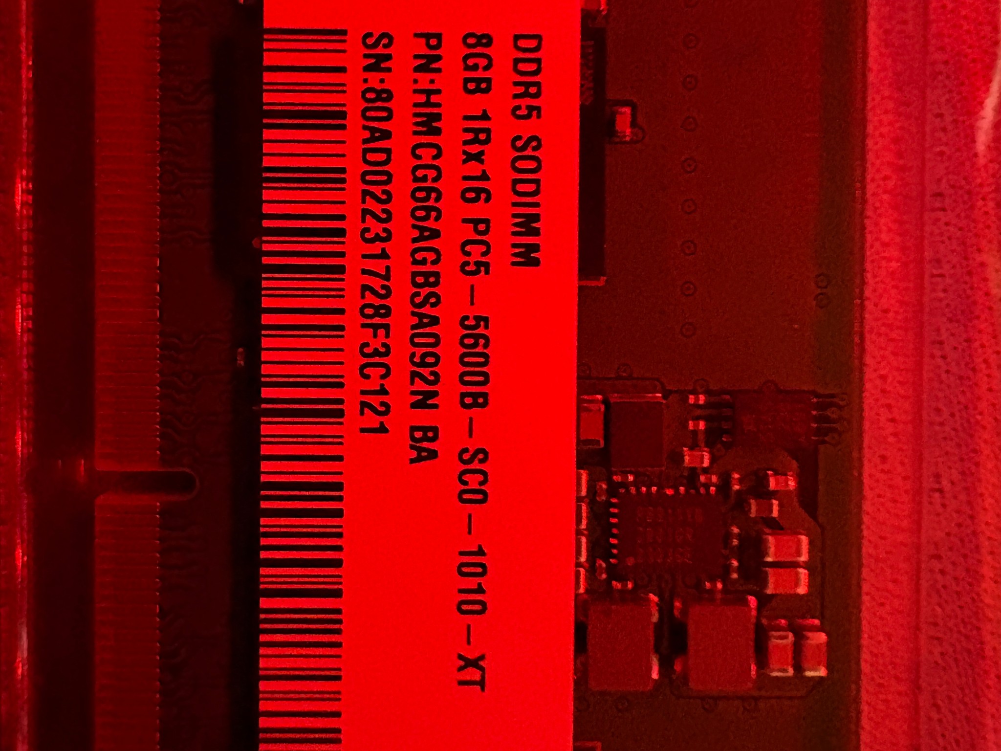 16GB (2x8GB) DDR5 5600MHz PC5-44800 SODIMM Unbuffered Non-ECC 1Rx16 CL46 1.1v SK Hyn(Hynix) Original