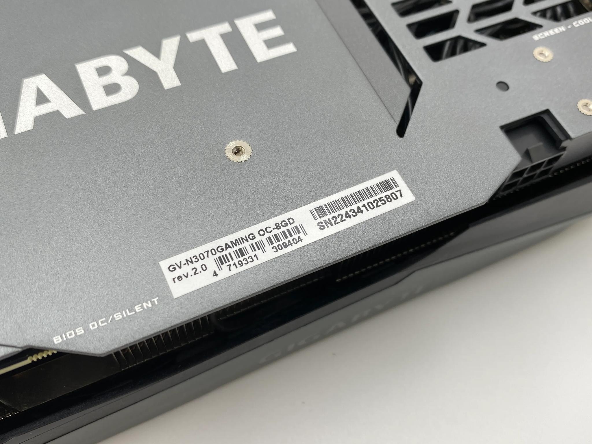 GIGABYTE GeForce RTX 3070 GAMING OC 8GB GDDR6 Graphics Card