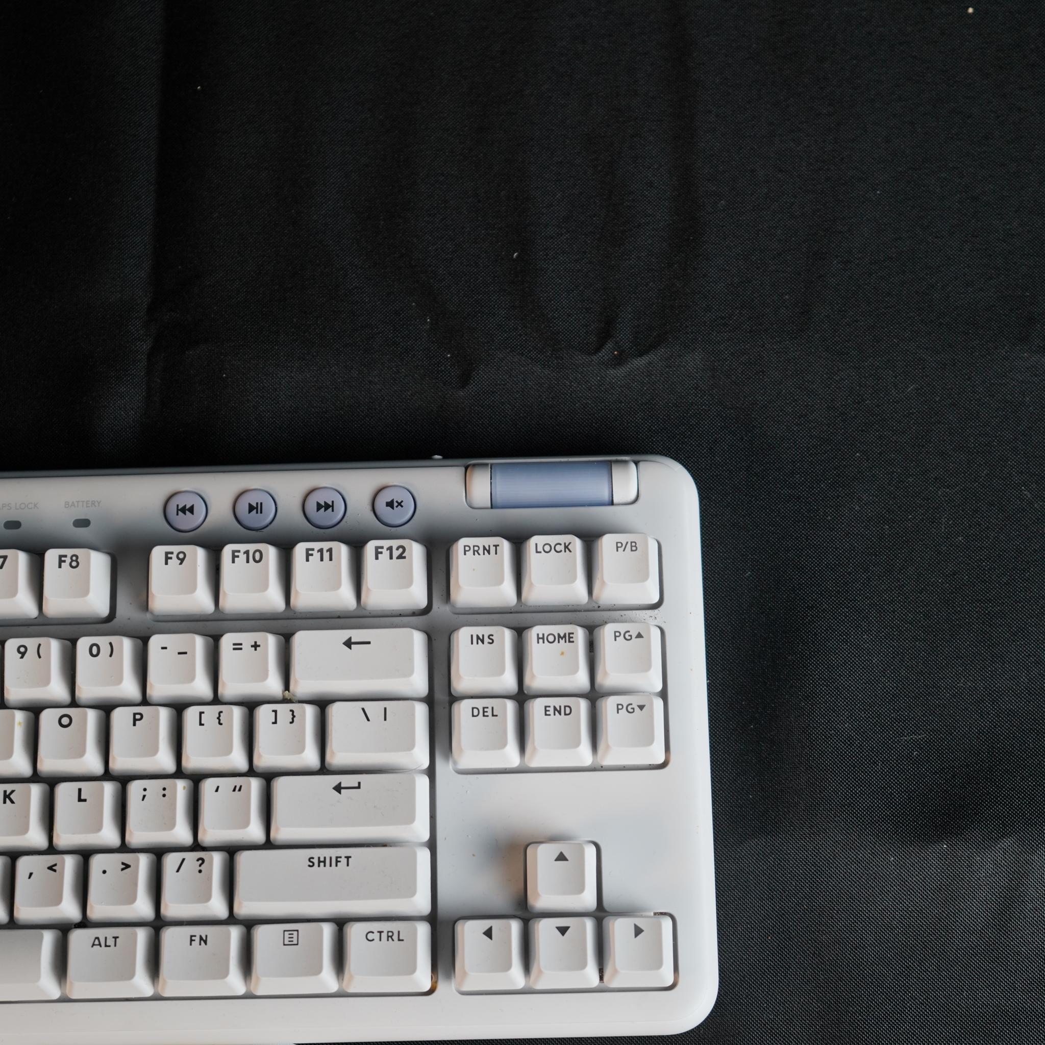 Gaming Keyboard = Logitech G715 TKL Aurora Collection Wireless Mechanical Gaming Keyboard - White