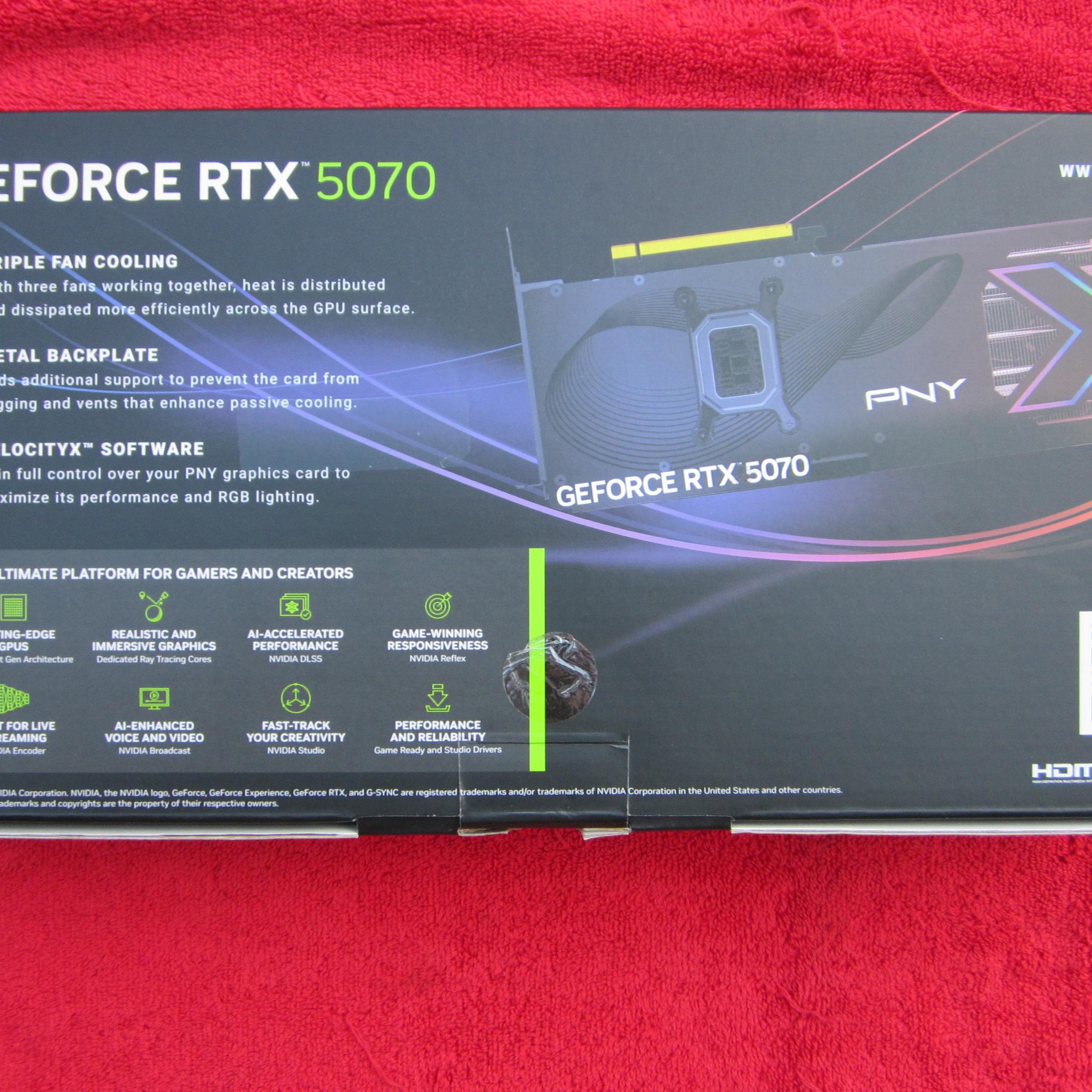 New Open Box! PNY RTX 5070 12Gb ARGB EPIC-X Overclocked