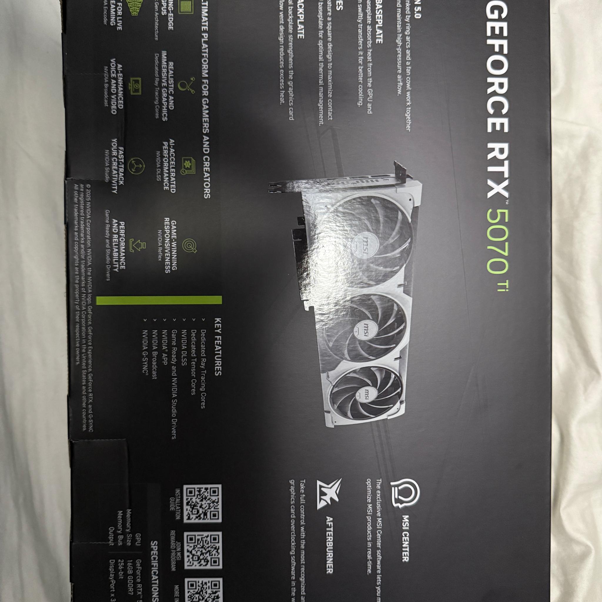 MSI RTX 5070 Ti Ventus 3X OC