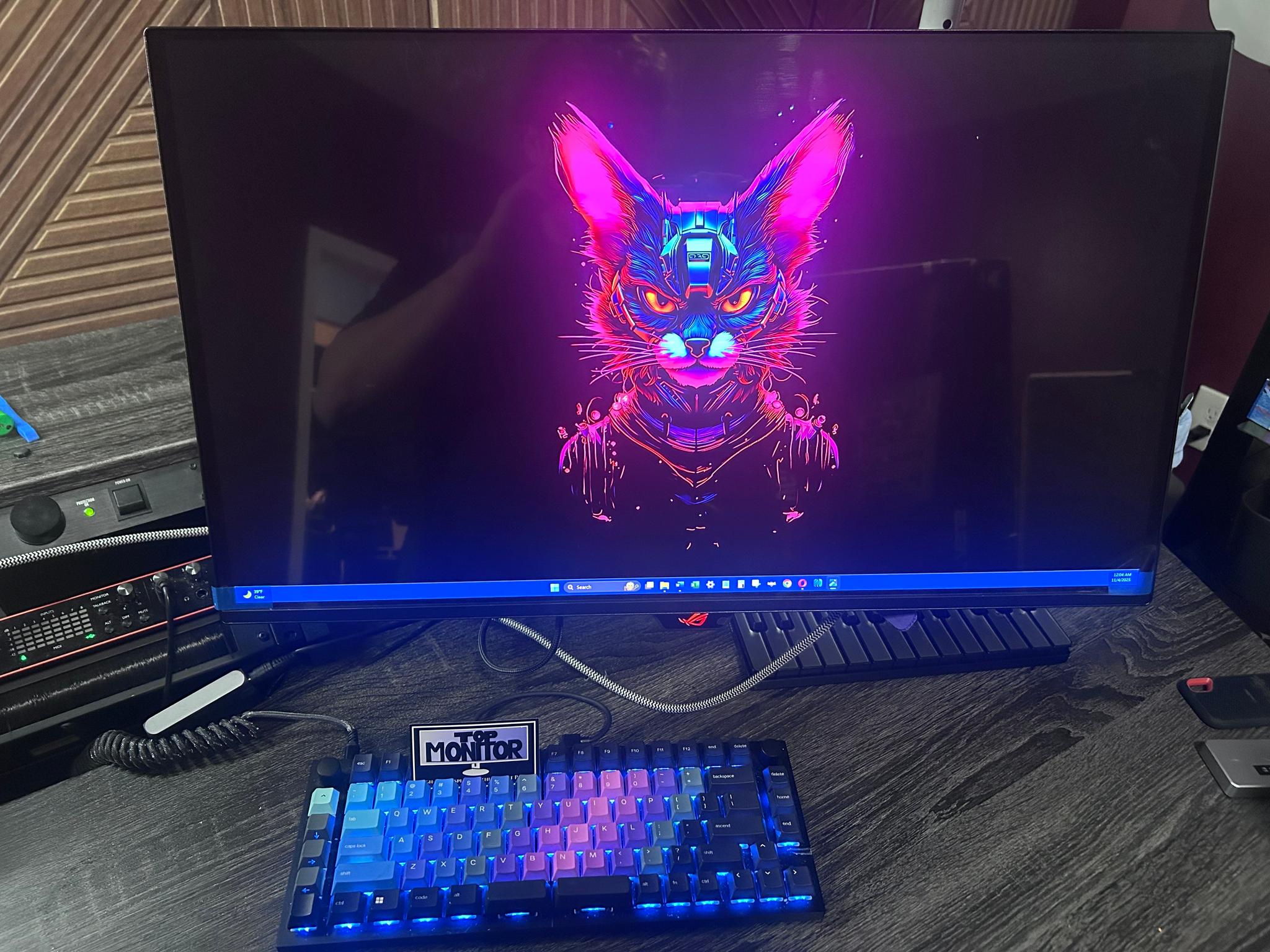 ASUS ROG QD-OLED 27" 4K (3840x2160) 240Hz Gaming Monitor PG27UCDM (Screen Protector Still Attached!)