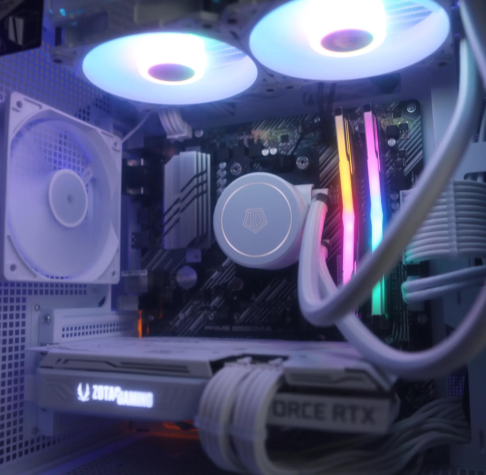 ALL-WHITE 5600X3D & ZOTAC 3060 Ti CUSTOM GAMING PC! PARTS ALL NEW/OPEN BOX