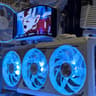 🤍⚡ White RGB 1440p Gaming Beast – 7800X3D • RX 9070 XT • Dual LCD