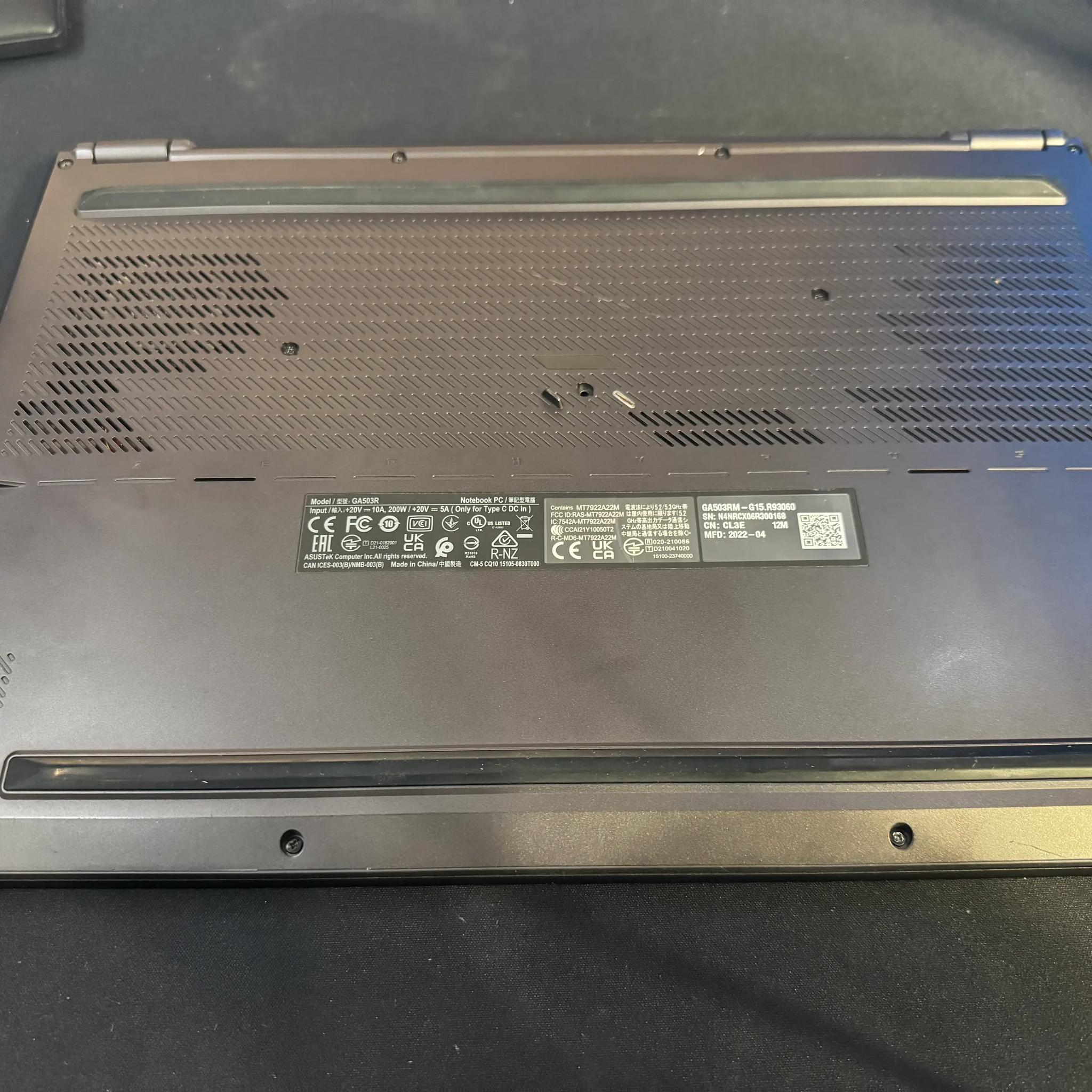 ASUS ROG Zephyrus 15.6" 165Hz Gaming Laptop-AMD Ryzen 9-16GB DDR5 Memory-NVIDIA GeForce RTX 3060