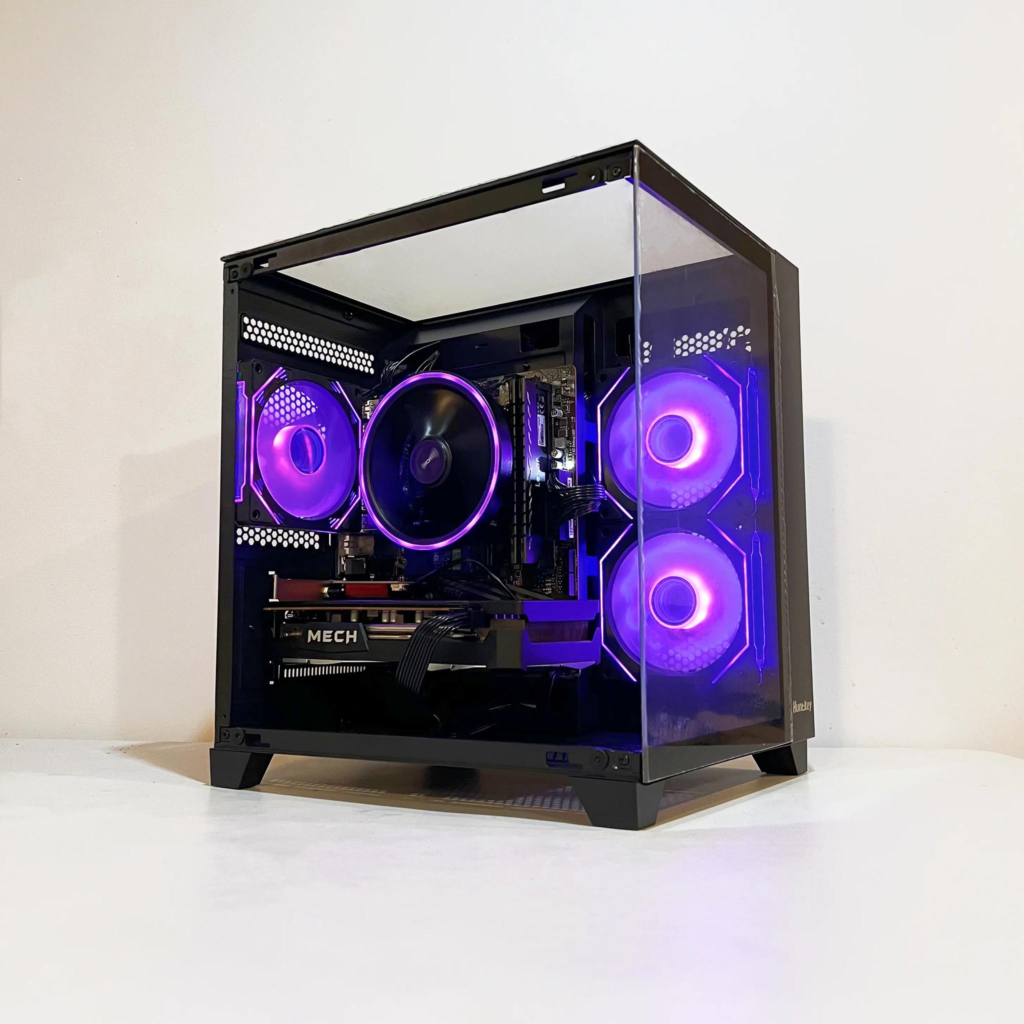 Full-view Design RX 6650 XT|R5-5600|1TB M.2|16GB RAM |WIFI|ARGB Fans|-DepxTech Pre-Built PC