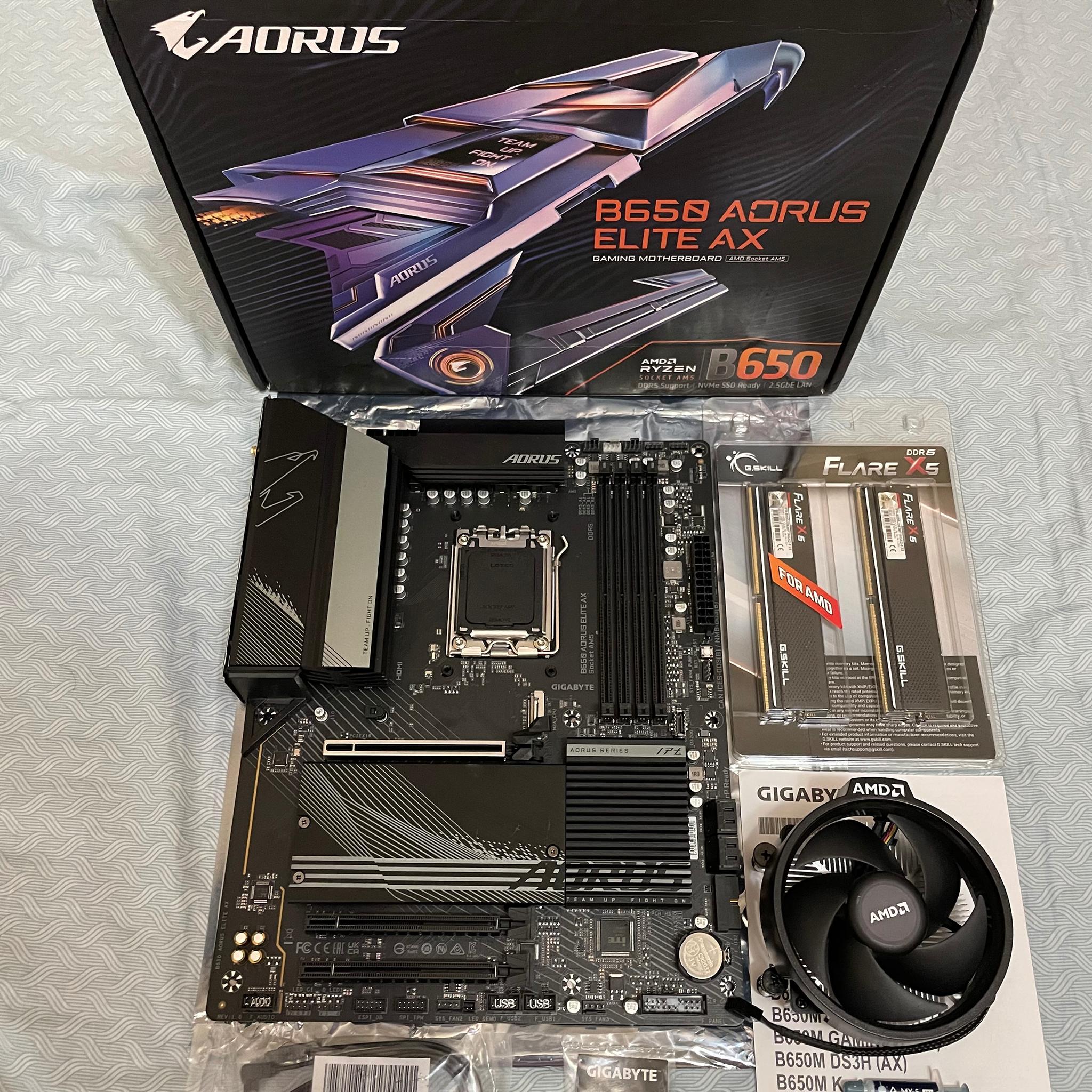 AORUS B650 Elite AX + G.Skill 32GB DDR5-6000 RAM