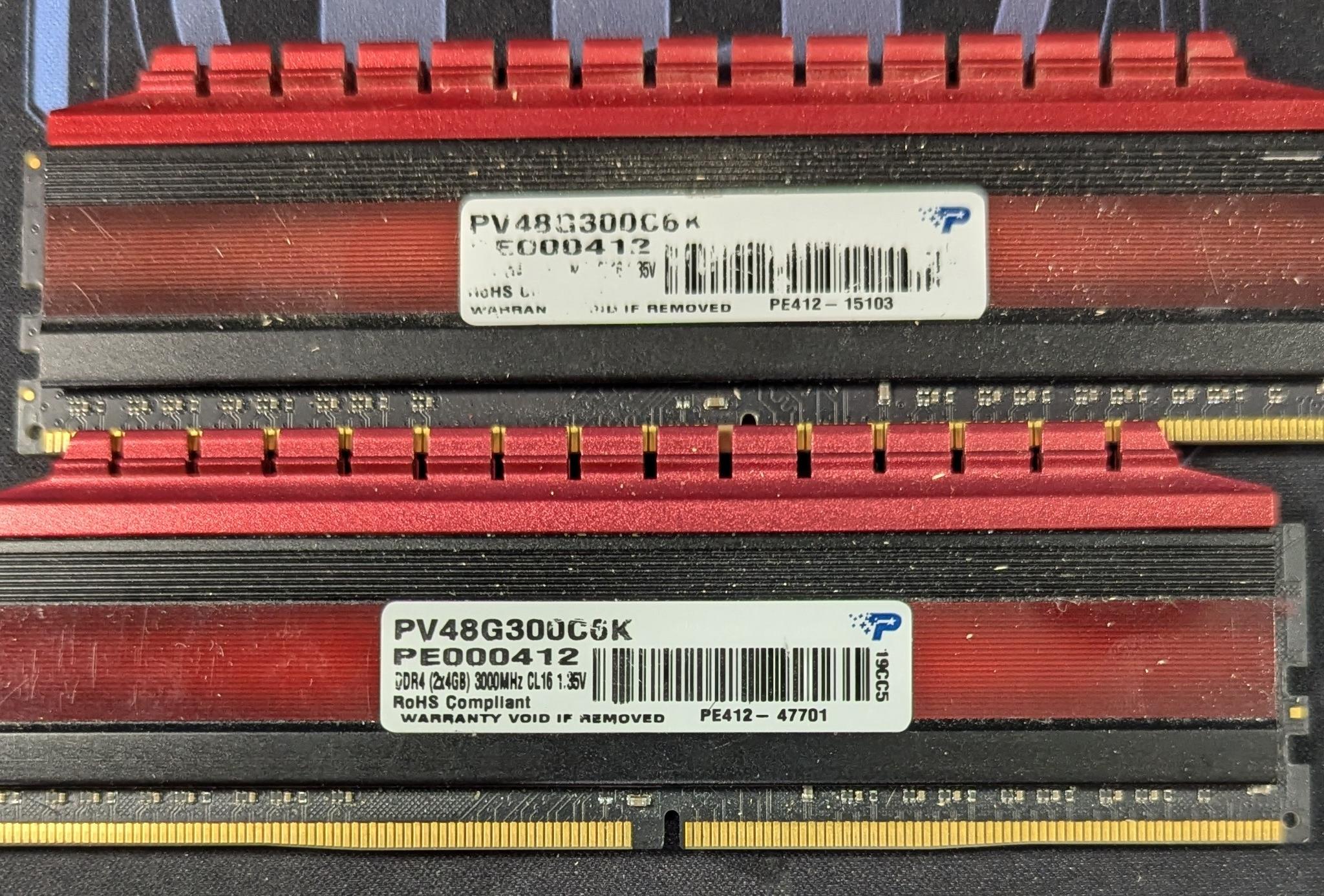 Patriot Viper CL16 3000mhz DDR4 2x4GB Kit