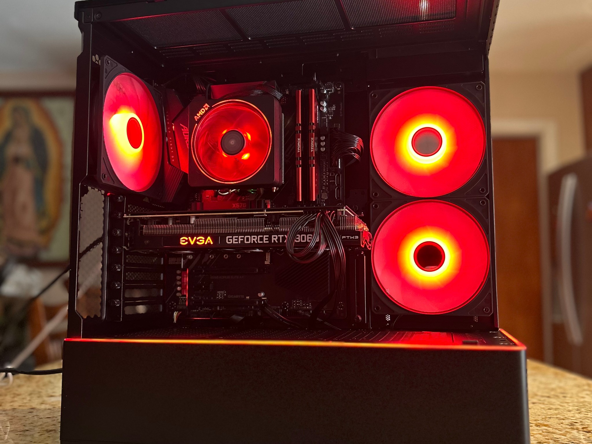Black Gaming PC | RTX 3060Ti | RYZEN 5 3600 | 16GB RAM | 1TB SSD | ON BOARD WiFi + BT