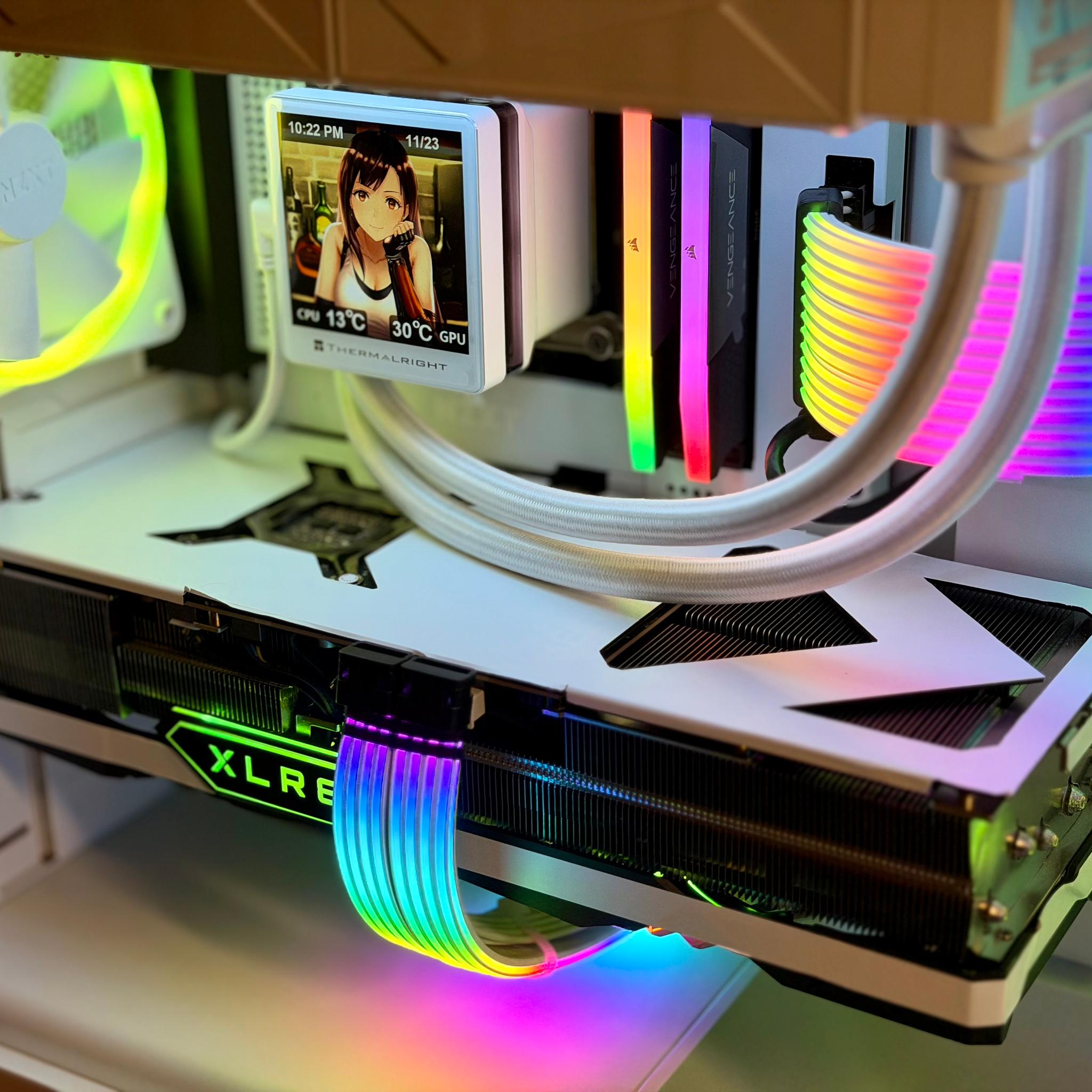 Premium Gaming PC - RTX 4080, Intel 14600K, 2TB nvme, 32GB DDR5, Z790, 850W, Strimers, NZXT N7 White