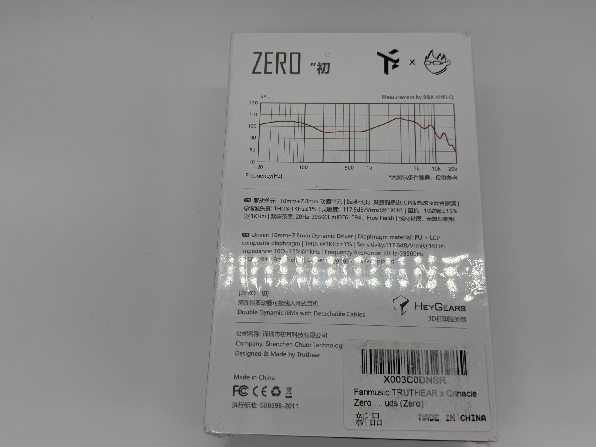 Truthear x Crinacle Zero In-Ear Monitors – Sealed Retail Box