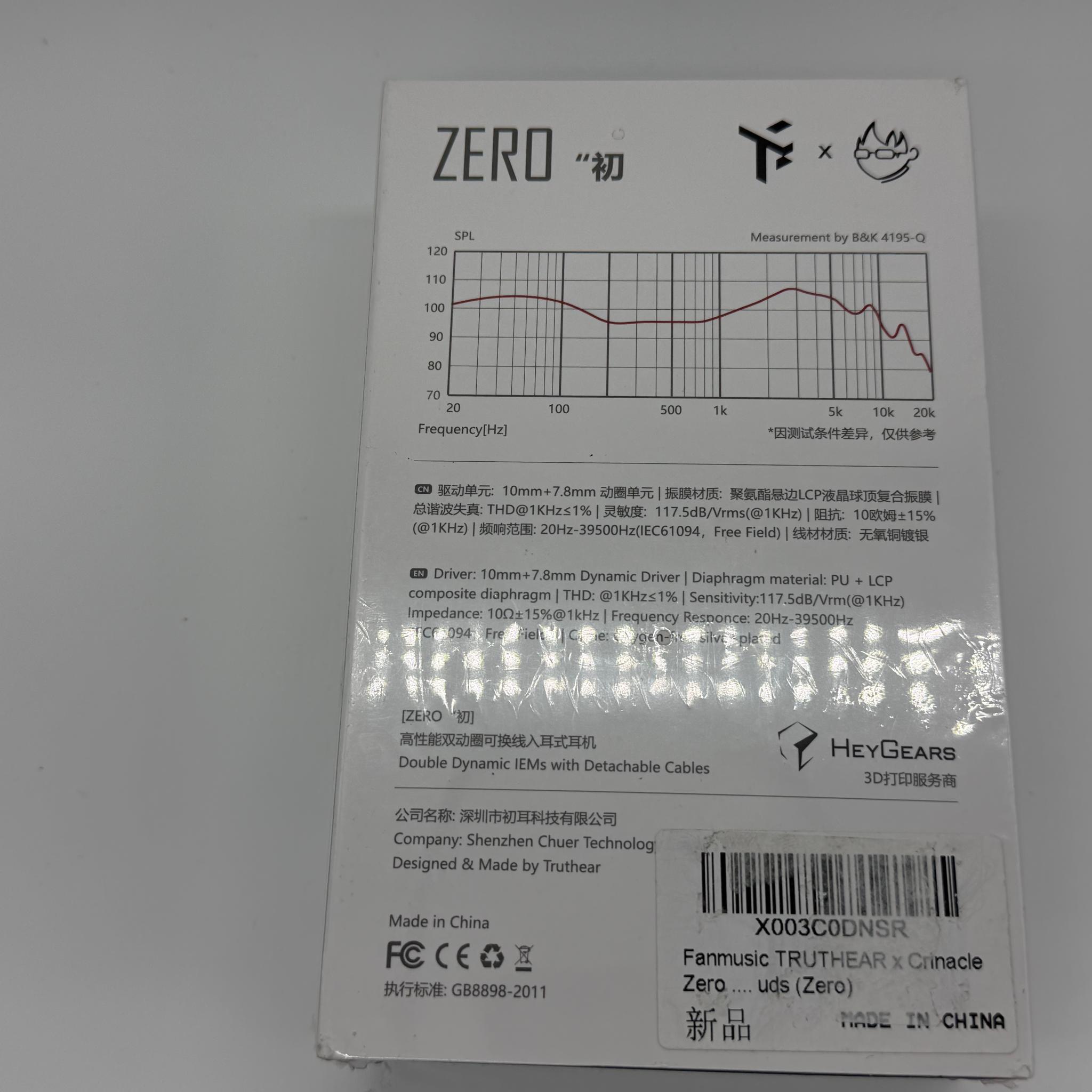 Truthear x Crinacle Zero In-Ear Monitors – Sealed Retail Box