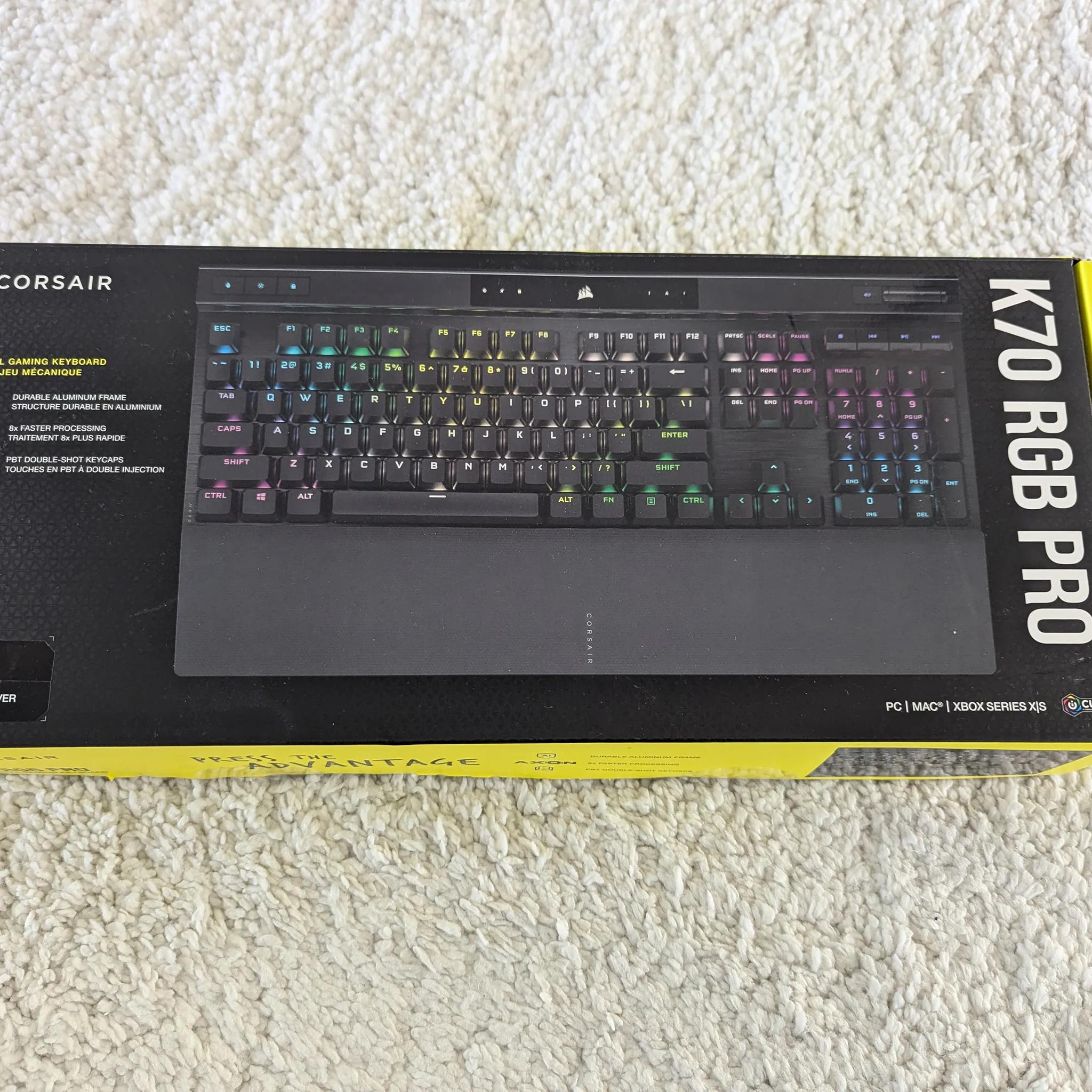 Corsair K70 RGB PRO Mechanical Gaming Keyboard - Cherry MX Brown Keyswitches