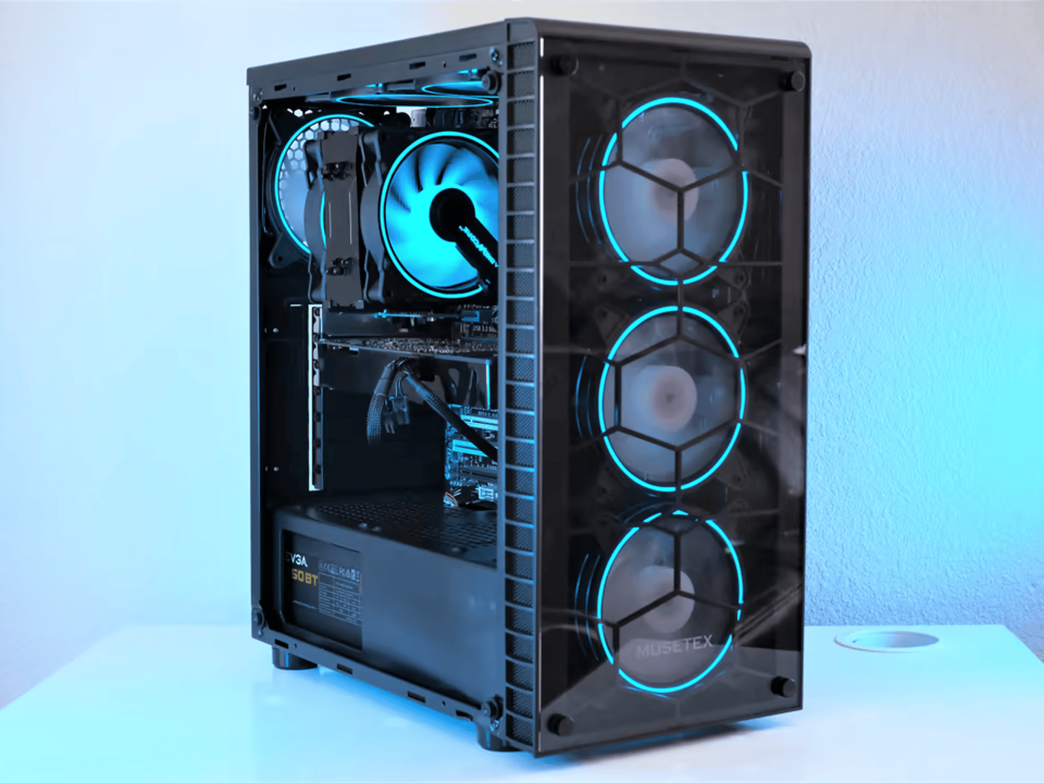 BLUE BUDGET RGB GAMING PC | Intel Core I5-3570K | PNY GeForce GTX 670 | Corsair XMS3 16gb 