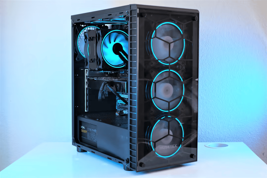 BLUE BUDGET RGB GAMING PC | Intel Core I5-3570K | PNY GeForce GTX 670 | Corsair XMS3 16gb 