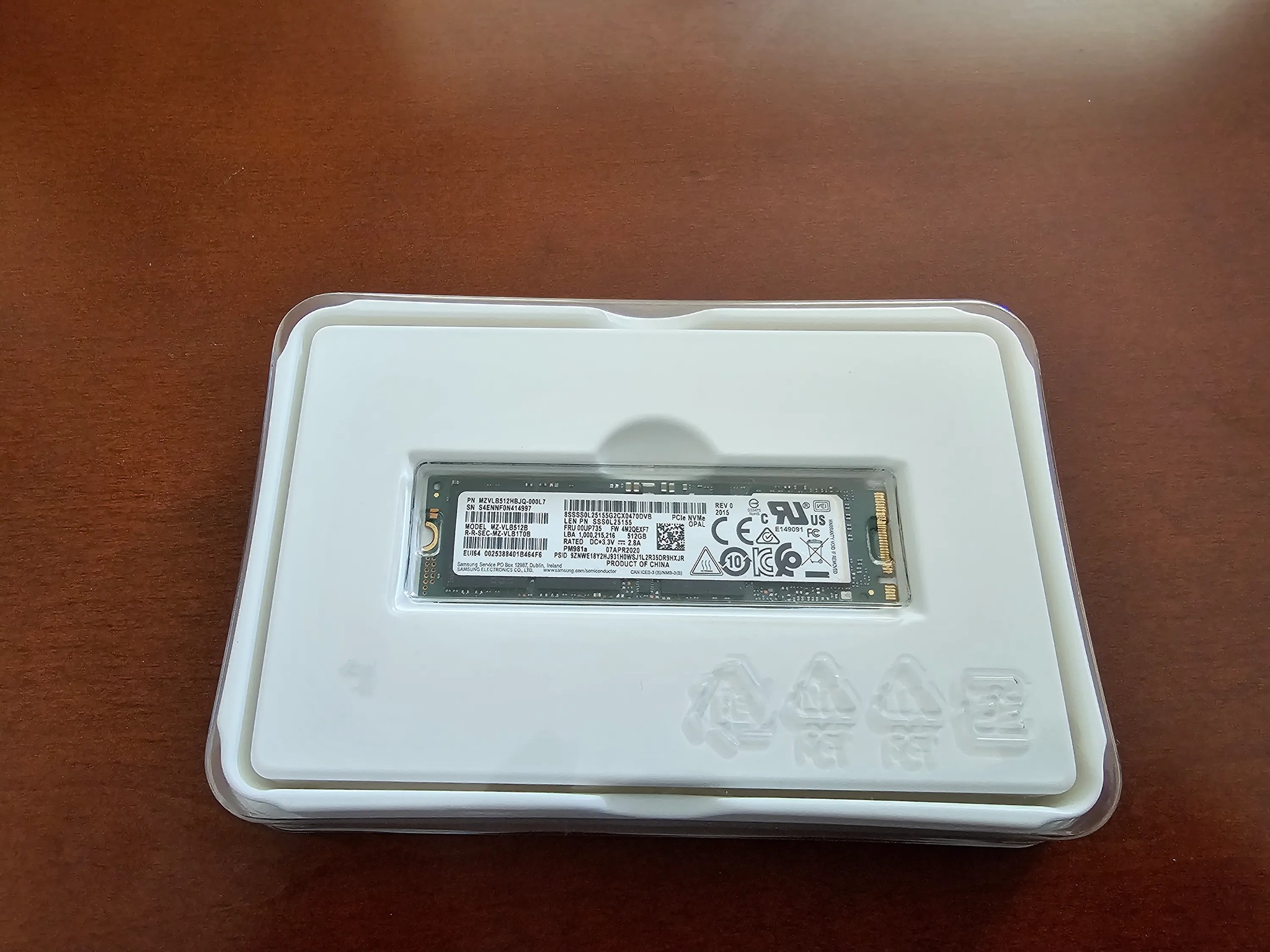 Samsung 512GB NVMe