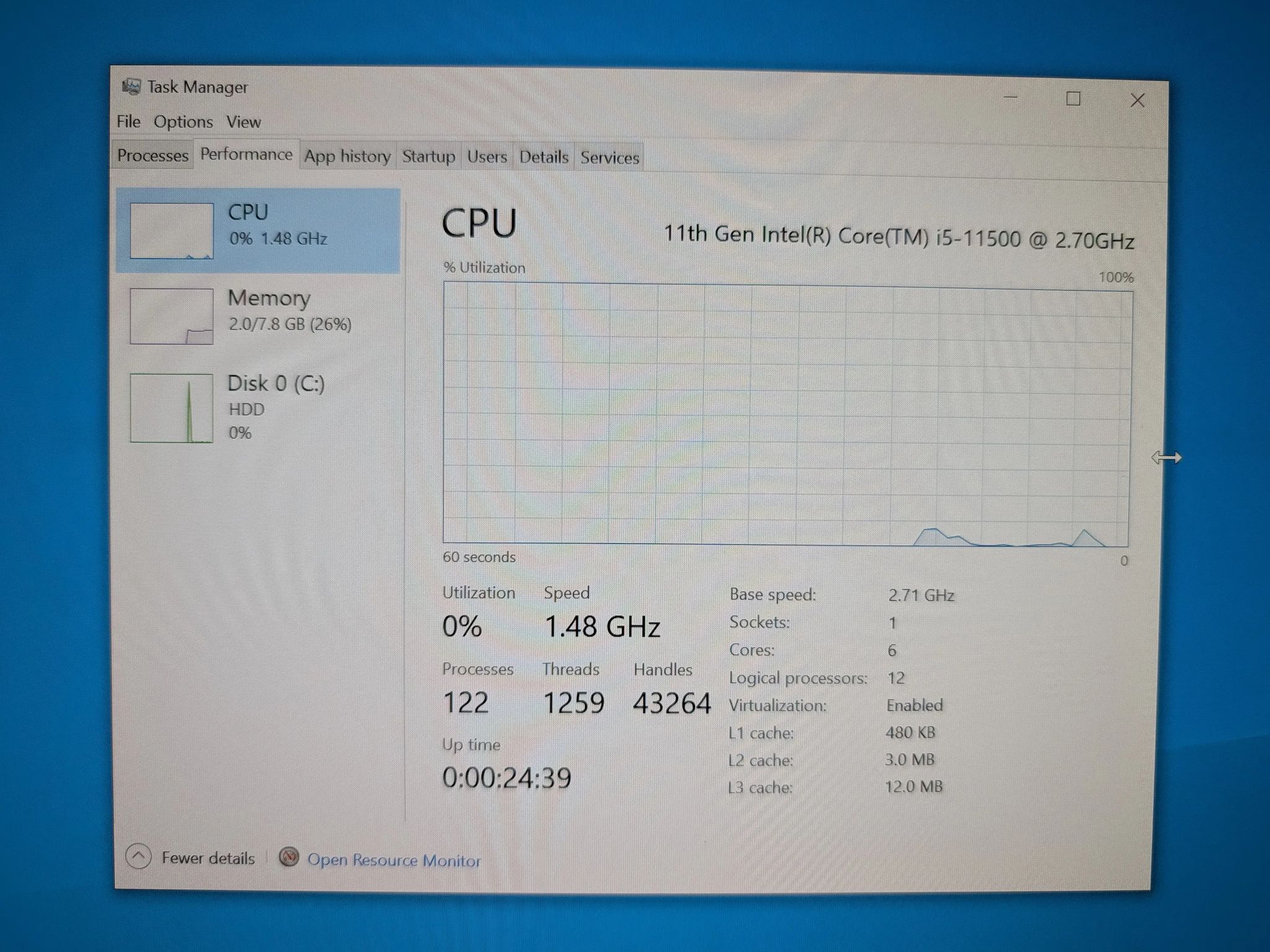 Intel i5-11500 CPU