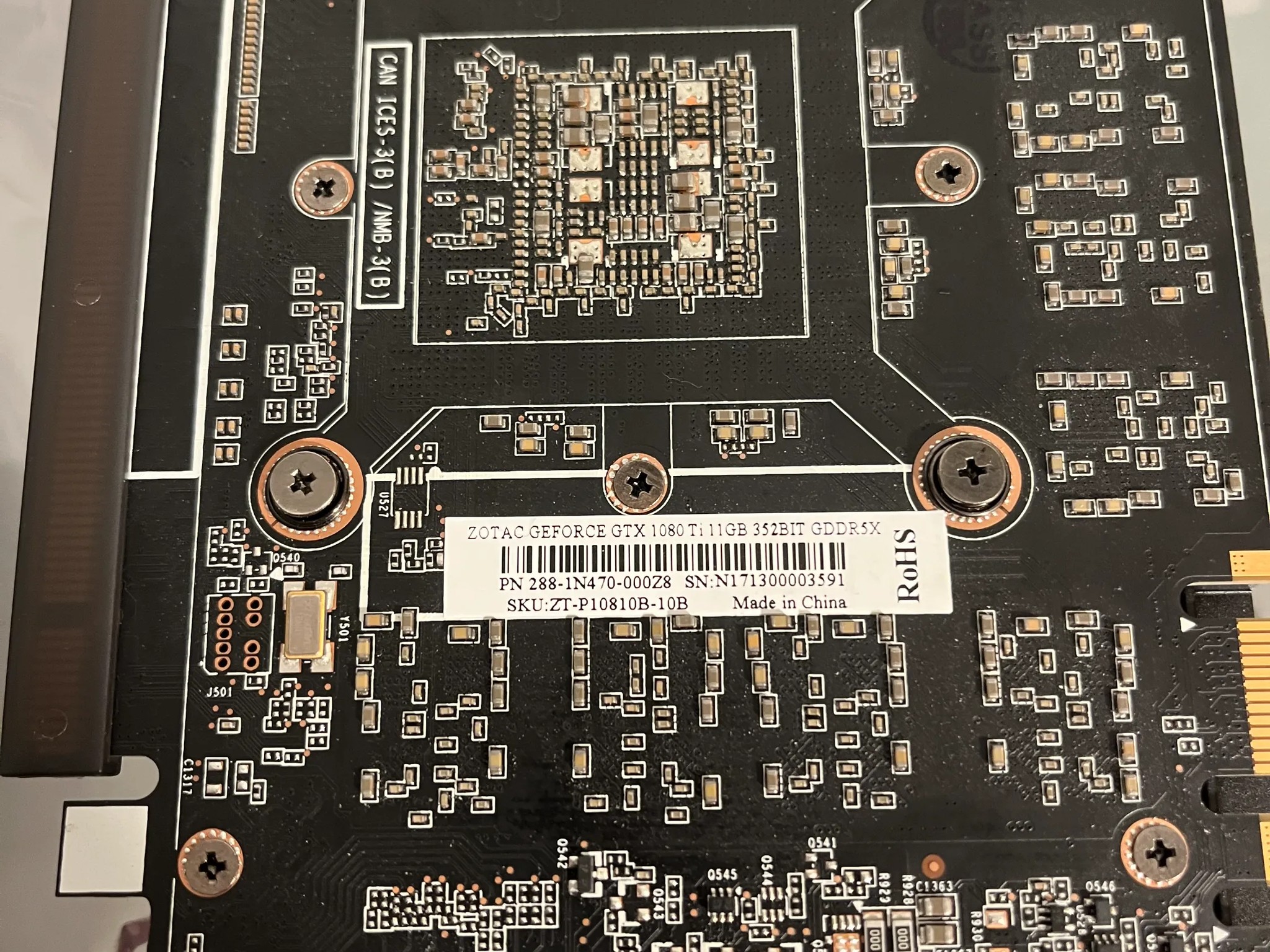 Zotac GTX 1080Ti Blower Card 11GB 288-1N470-000Z8