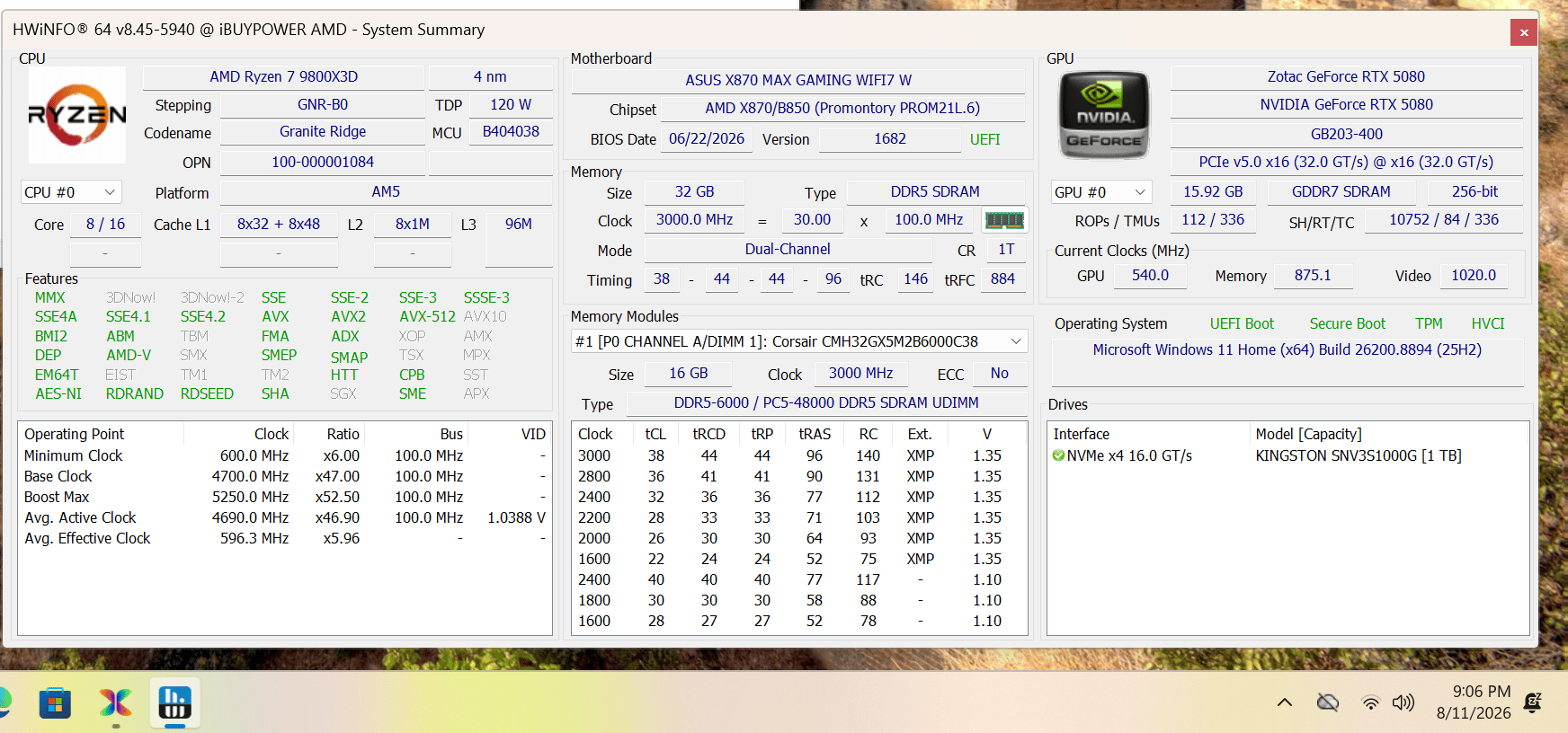 9800X3D | 5080 | 32GB | 1TB | 4K Y70 Touch Prebuild