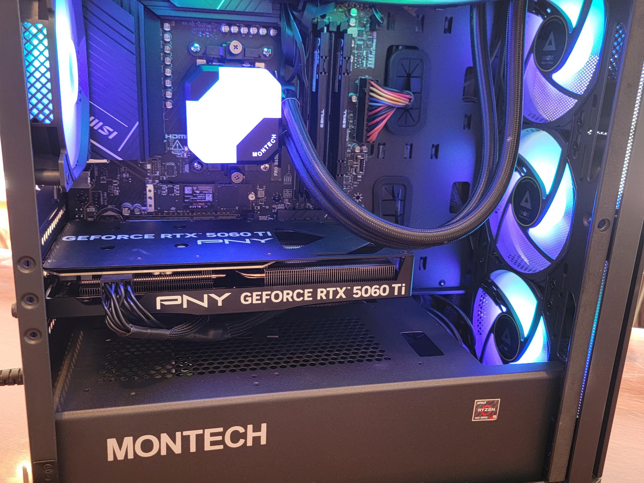 PNY RTX 5060ti 16gb + Ryzen 7700x PC Build #4