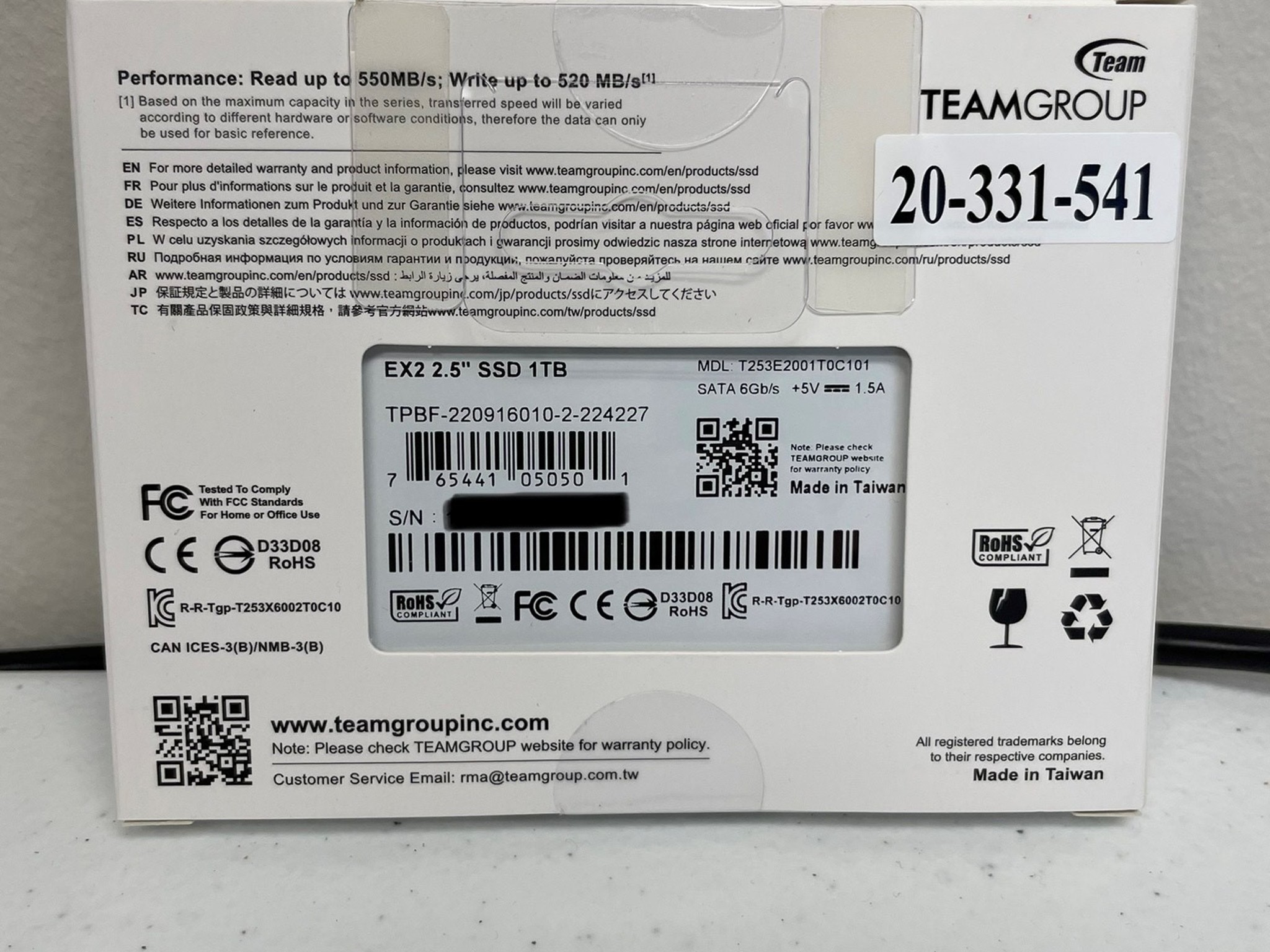 BNIB TeamGroup EX2 1TB