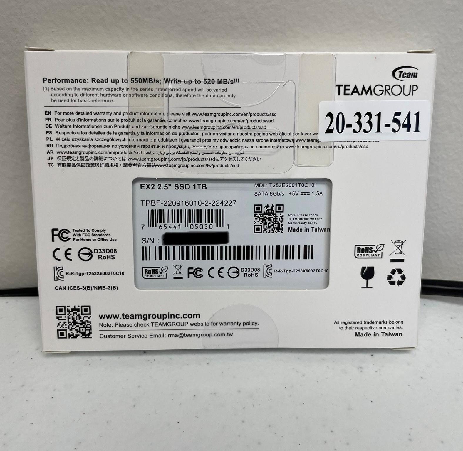BNIB TeamGroup EX2 1TB