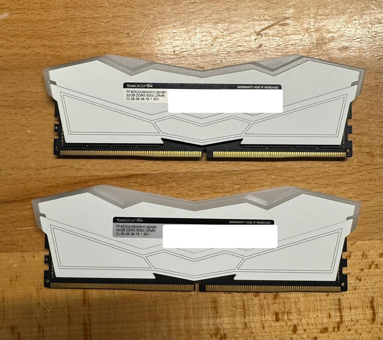 ⚪️64GB(2x32GB) TeamGroup Delta RGB DDR5 6000MHz CL38