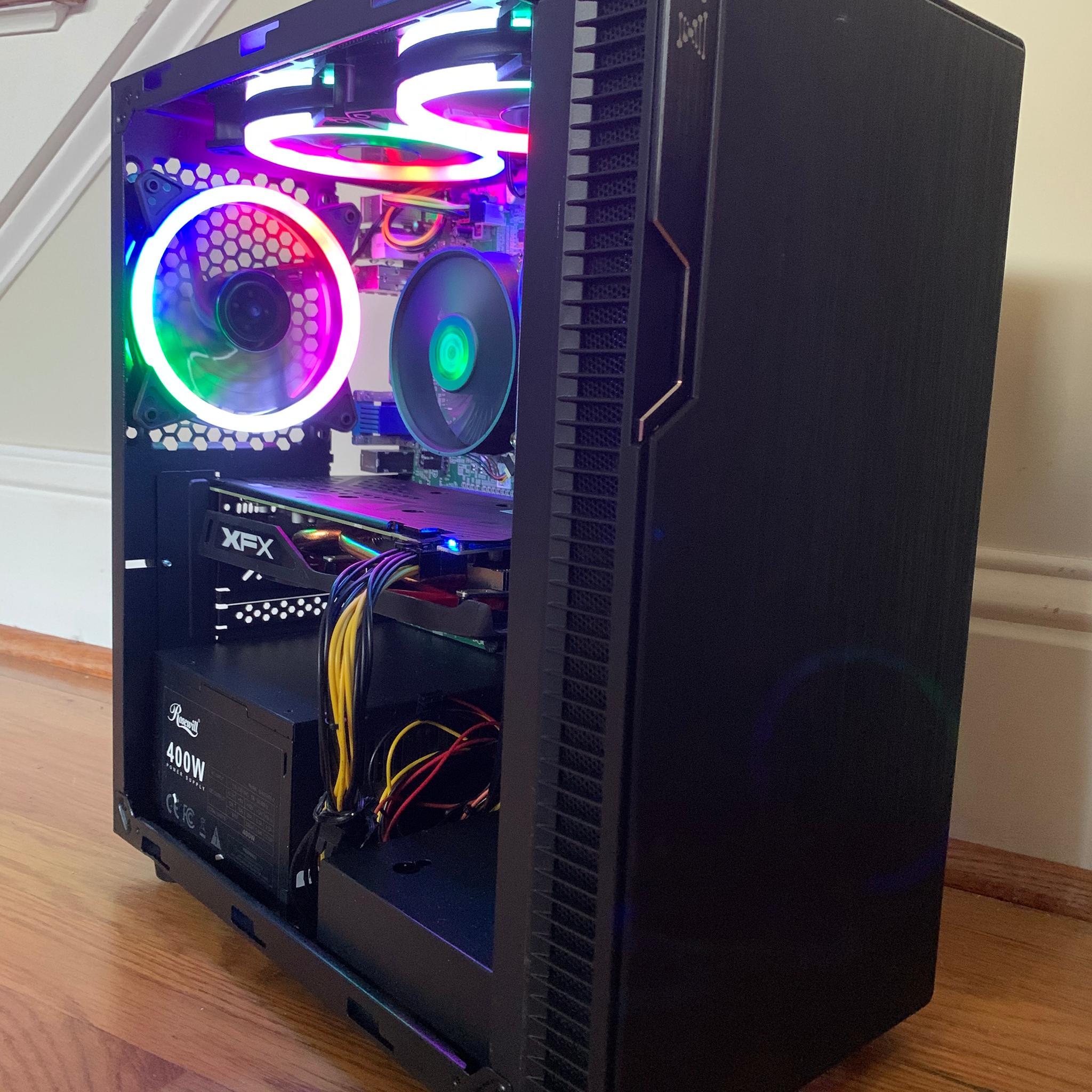 RX 580 8GB E3 1220 4c/4t 16GB RAM 500GB SSD FORTNITE READY WINDOWS 10 RGB GAMING PC