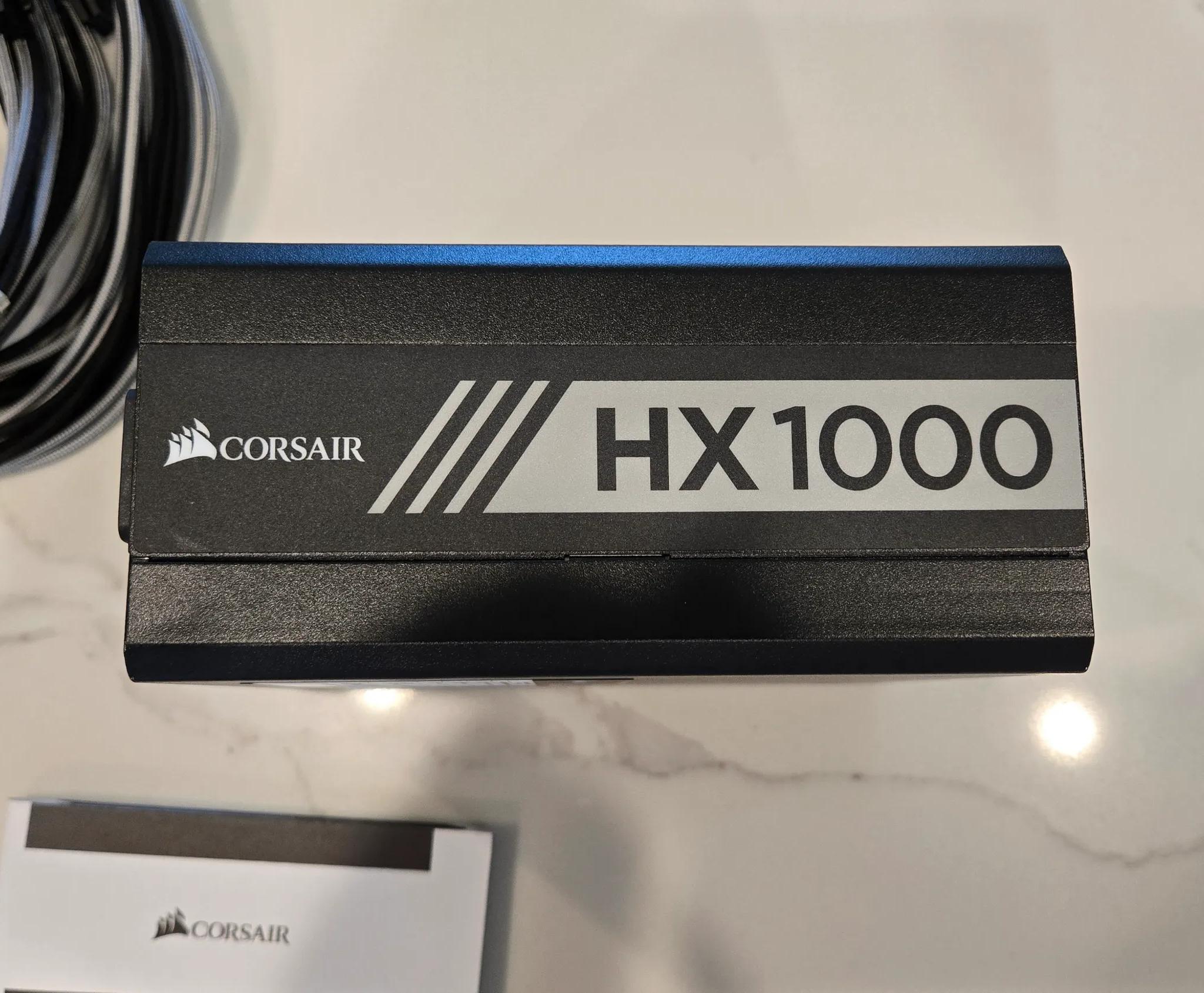Corsair HX Series HX1000 — 1000 Watt 80 PLUS® PLATINUM Certified Fully Modular PSU