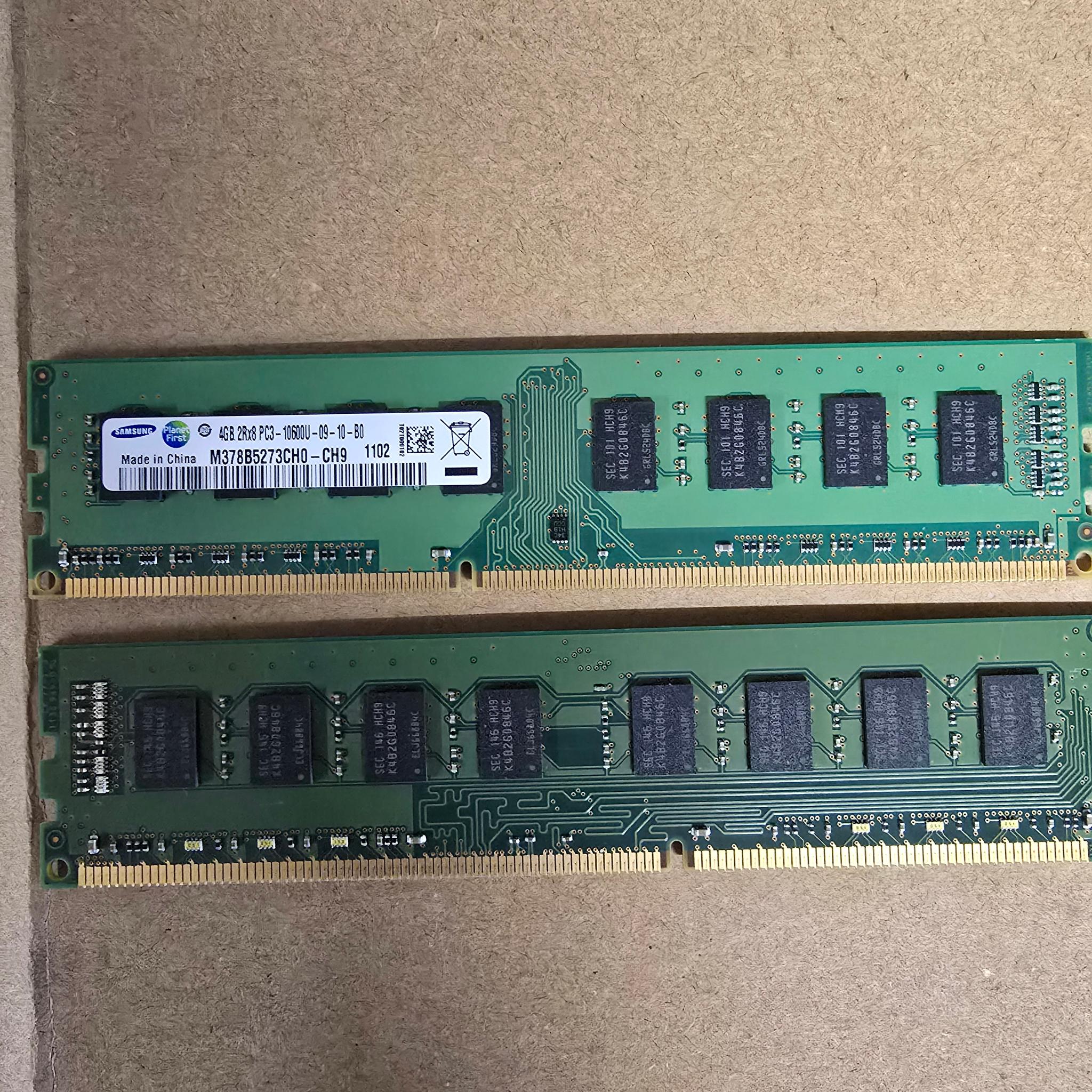 Samsung 8GB, 2X 4GB 2Rx8 M378B5273CH0-CH9 DDR3-1333 UDIMM PC3-10600 NON-ECC