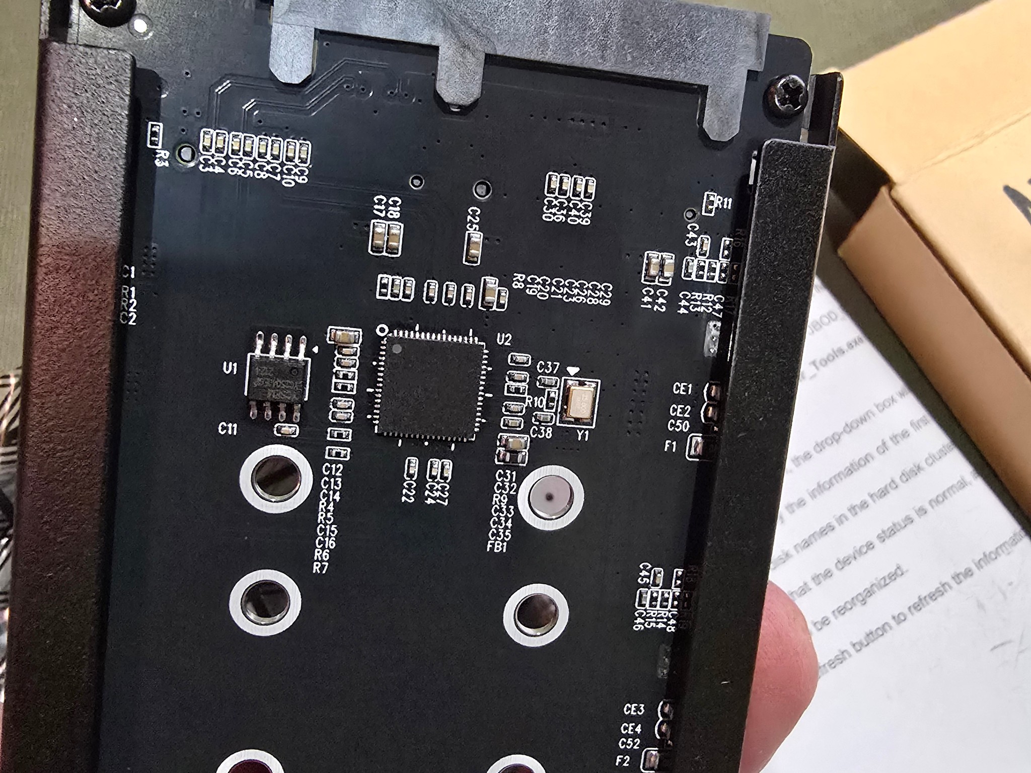 Dual NGFF B+M Key M.2 SSD Card JOBD Raid0 Span Bridge to 2.5inch SATA Combo HDD Disk Drive Enclosure