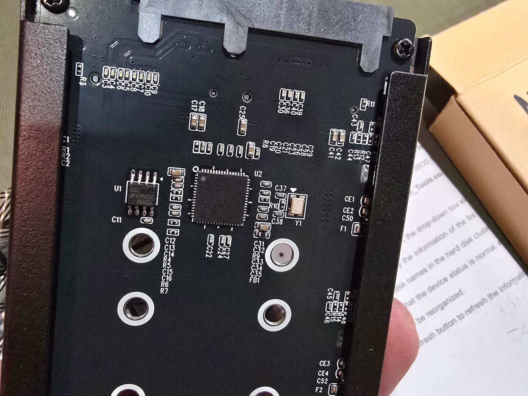 Dual NGFF B+M Key M.2 SSD Card JOBD Raid0 Span Bridge to 2.5inch SATA Combo HDD Disk Drive Enclosure