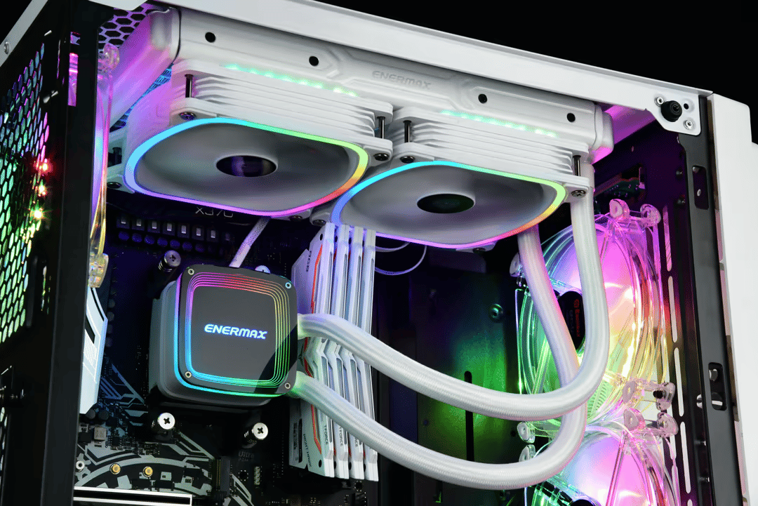 Enermax AQUAFUSION 240mm ARGB All-in-One CPU Liquid Cooler - White + LGA 1700 Bracket