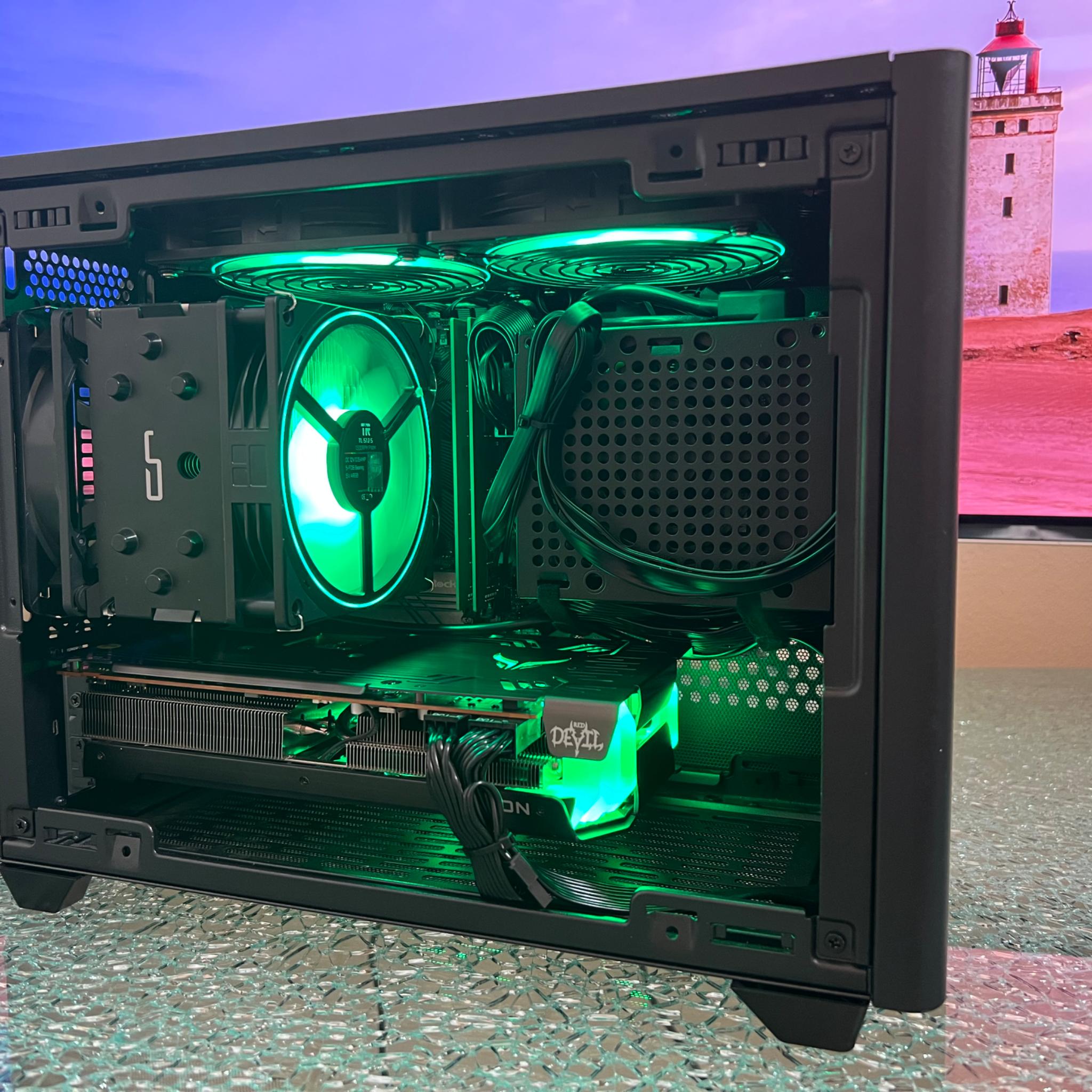 Solid Mini-ITX Gaming PC | Ryzen 7 3800x | RX 6600XT | 32 GB RAM | 1 TB NVME M.2 SSD