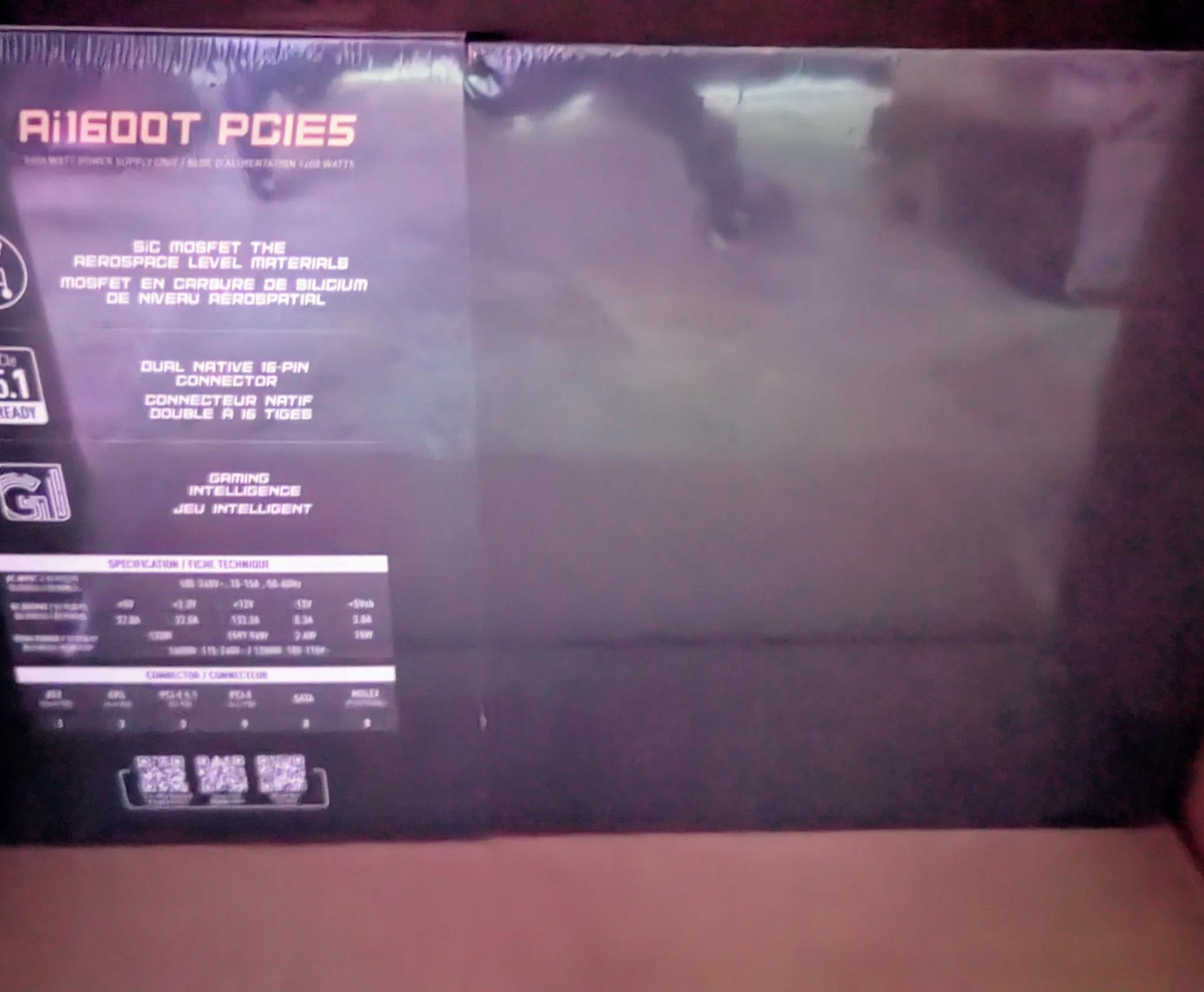 MSI MEG Ai1600T *NEW IN HAND* PCIE5 80+ TITANIUM 1600w PSU, Dual 12V-2x6 5090 5080 9070 XT 7900 XTX