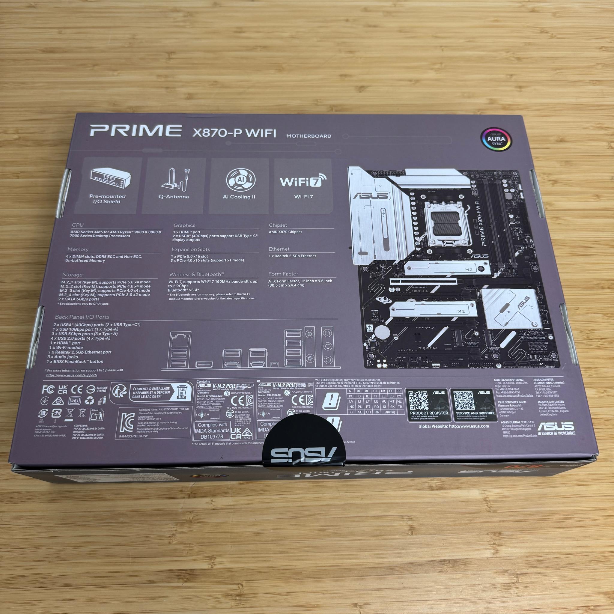 Asus PRIME X870-P WIFI ATX AM5 DDR5 AMD X870 Motherboard