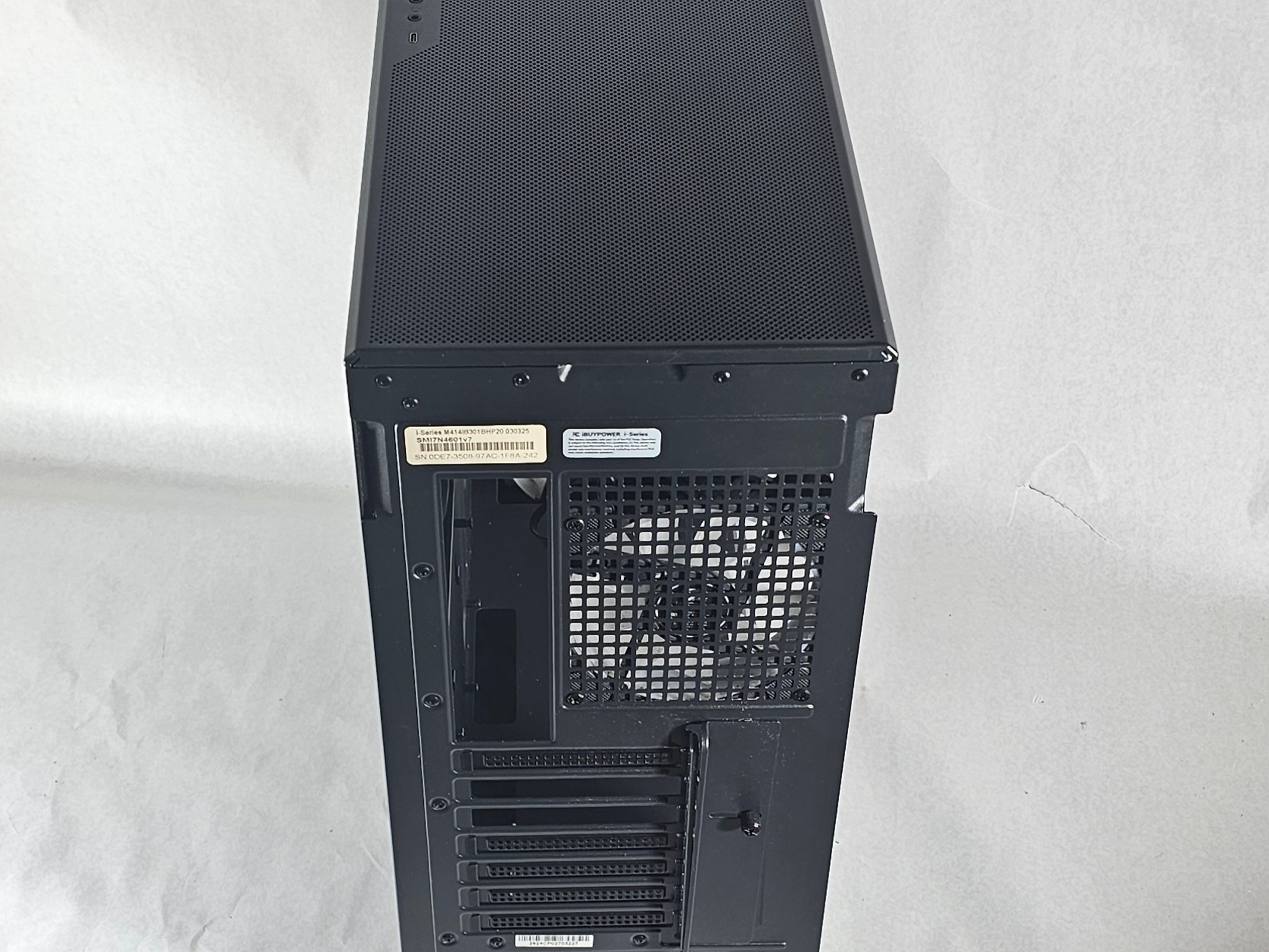 Black iBUYPOWER Slate 5 MR PC Case with Tempered Glass w/ 4 Fans