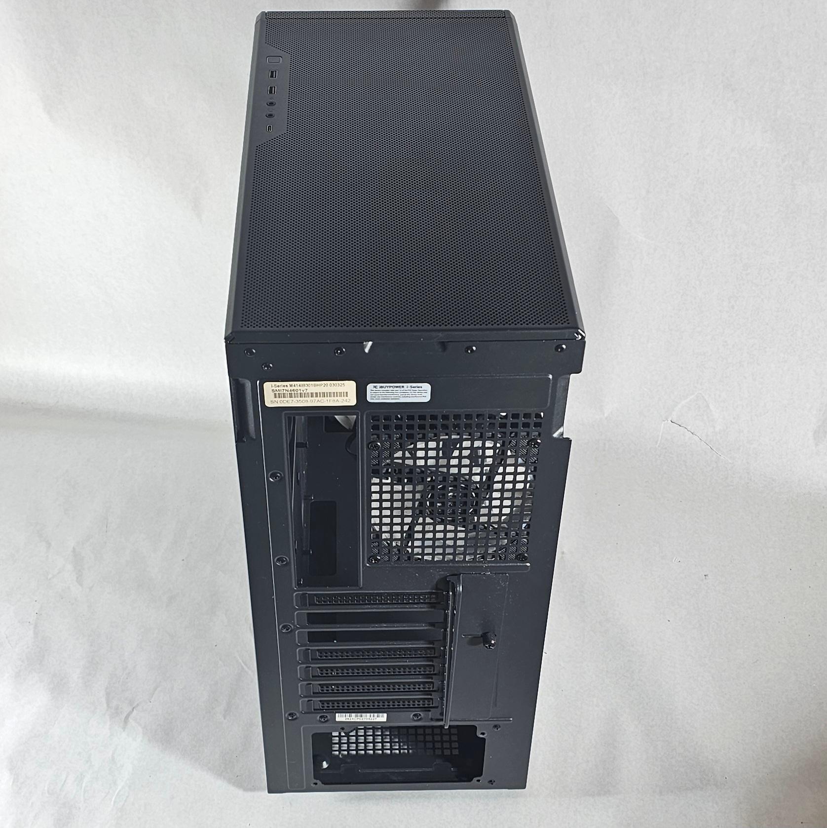 Black iBUYPOWER Slate 5 MR PC Case with Tempered Glass w/ 4 Fans