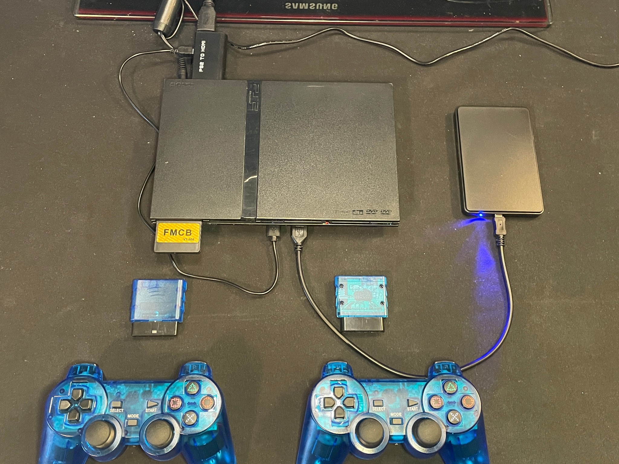 Playstation 2 Ps2 Slim 1tb With Games And Accessories
