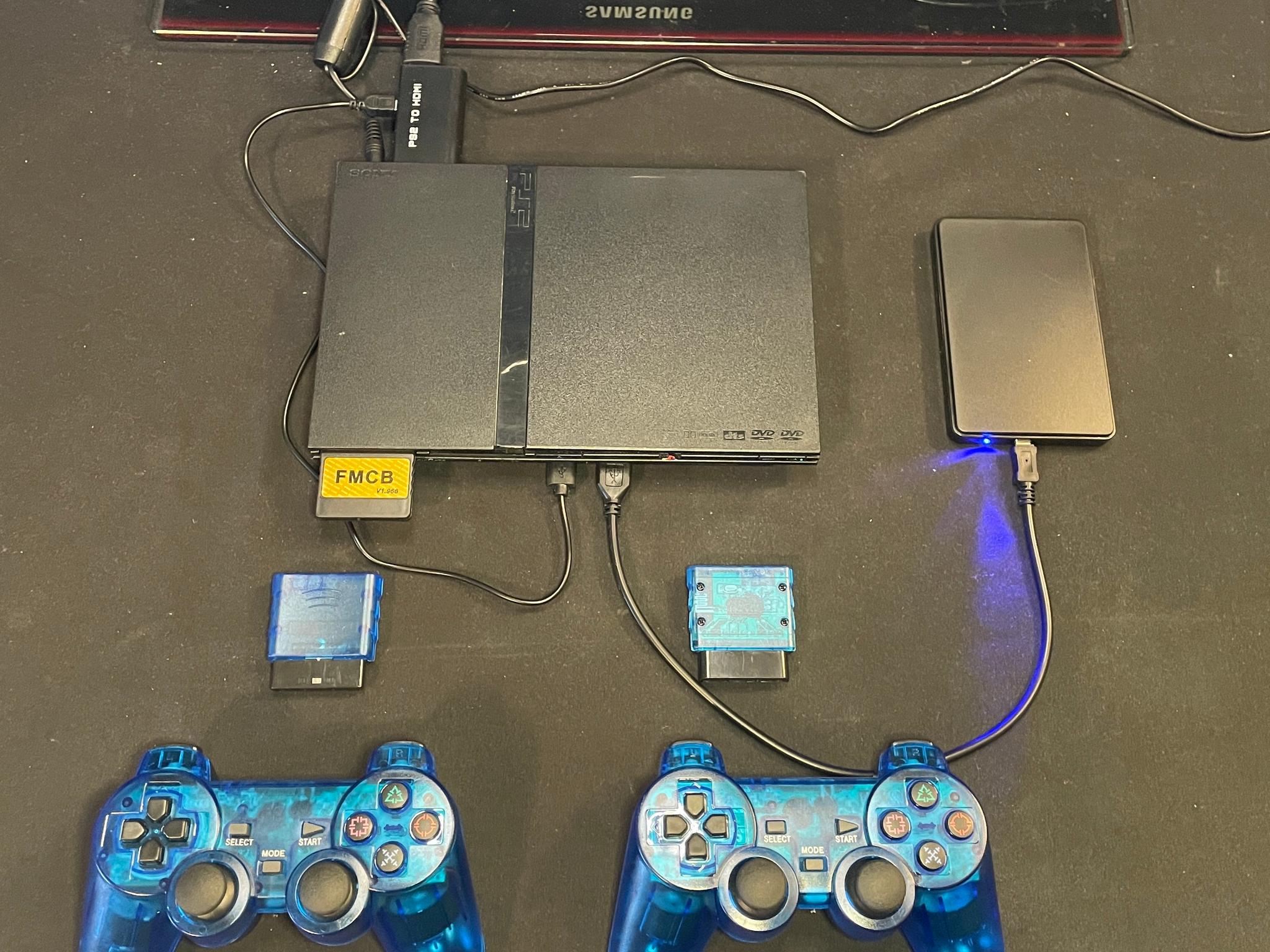 Playstation 2 Ps2 Slim 1tb With Games And Accessories