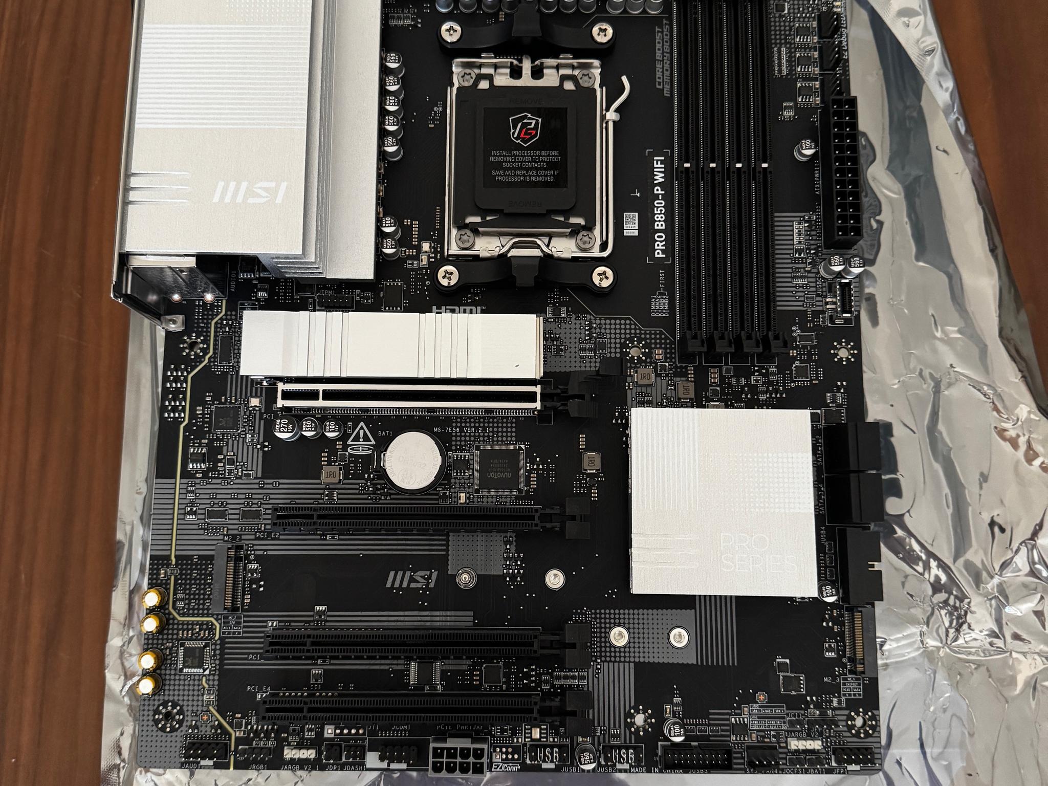 MSI PRO B850-P WiFi Motherboard - Lightly used for 4 months