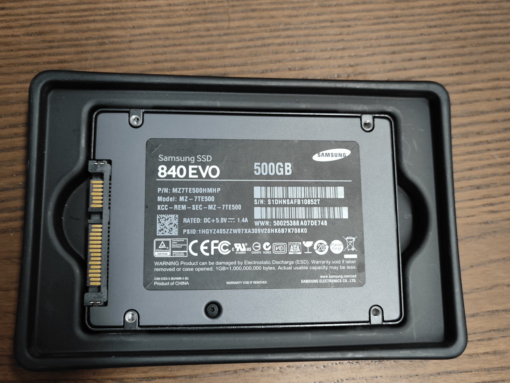 Samsung 840 EVO 500 GB 2.5" SATA SSD