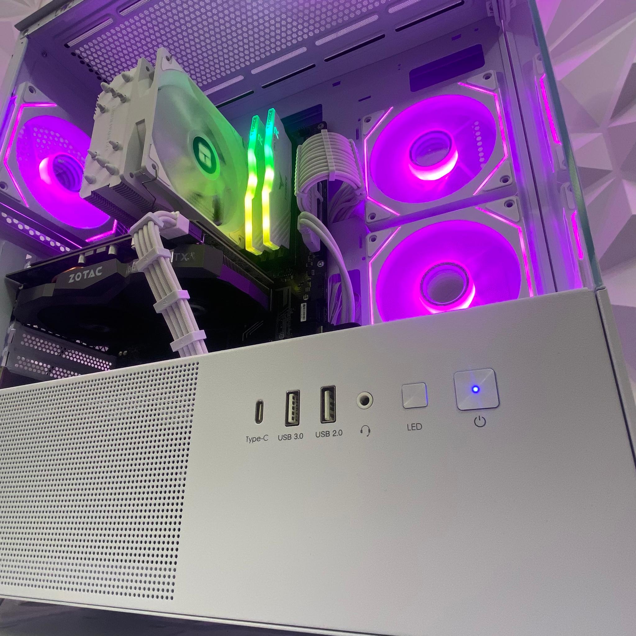 White RGB Gaming PC | i5 | RTX 2060 | 16GB RGB RAM | 512GB M.2 SSD | WI-FI