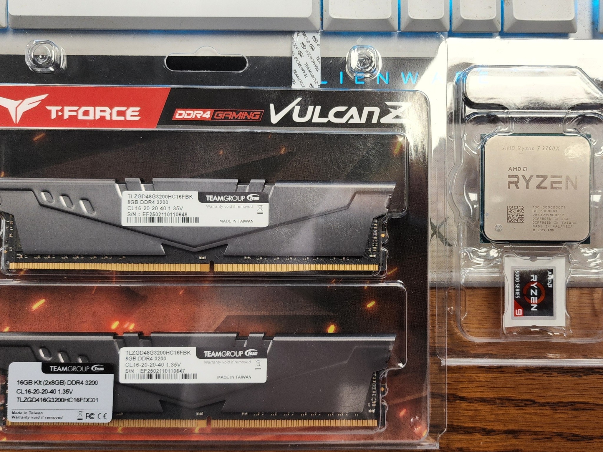 AMD Ryzen 7 3700x, T-Force DDR4 16 GB 3200 CL16, CPU Ram Bundle