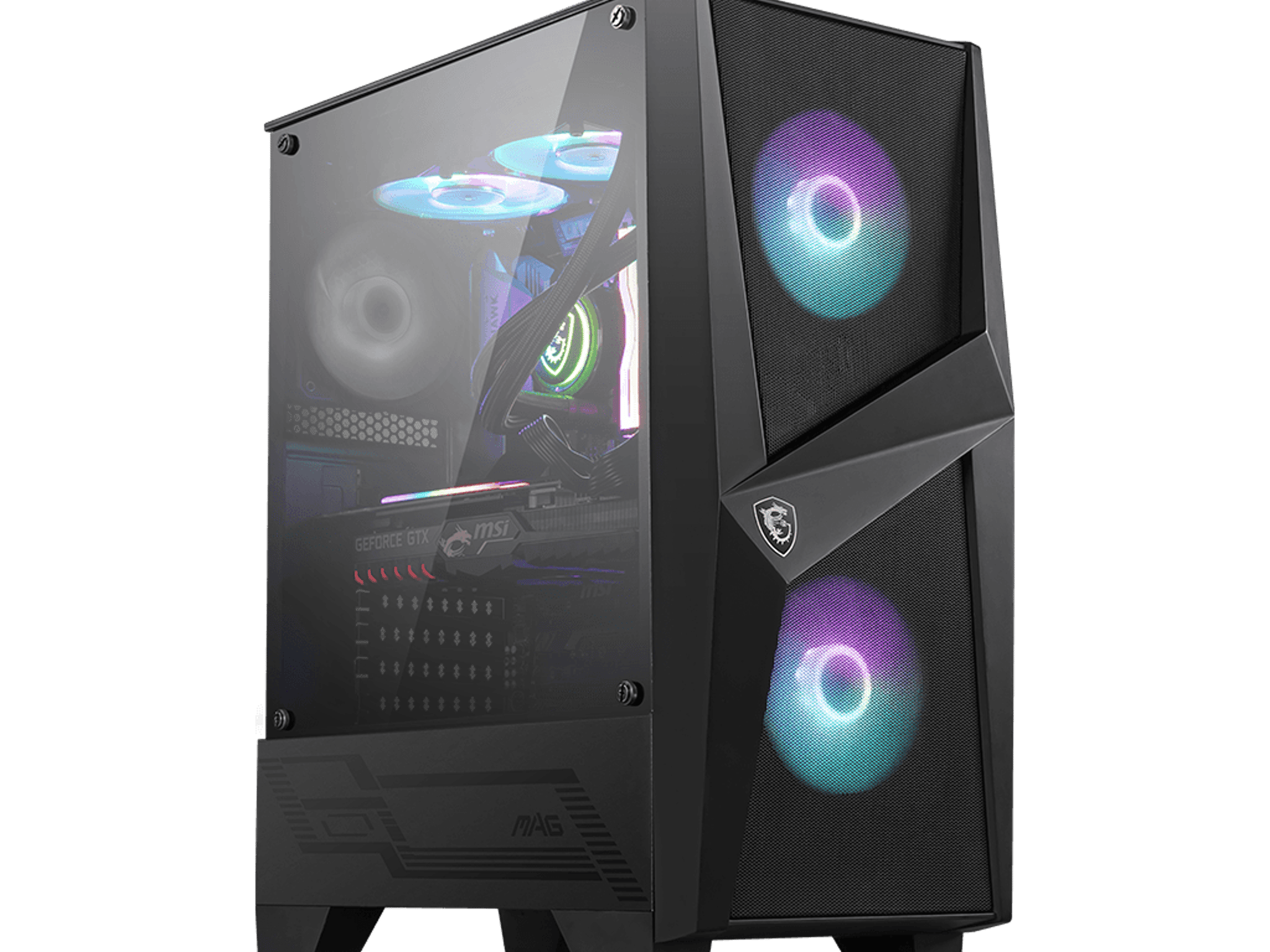 Open Box MSI MAG Forge 100R Mid Tower Gaming Case with ARGB fans
